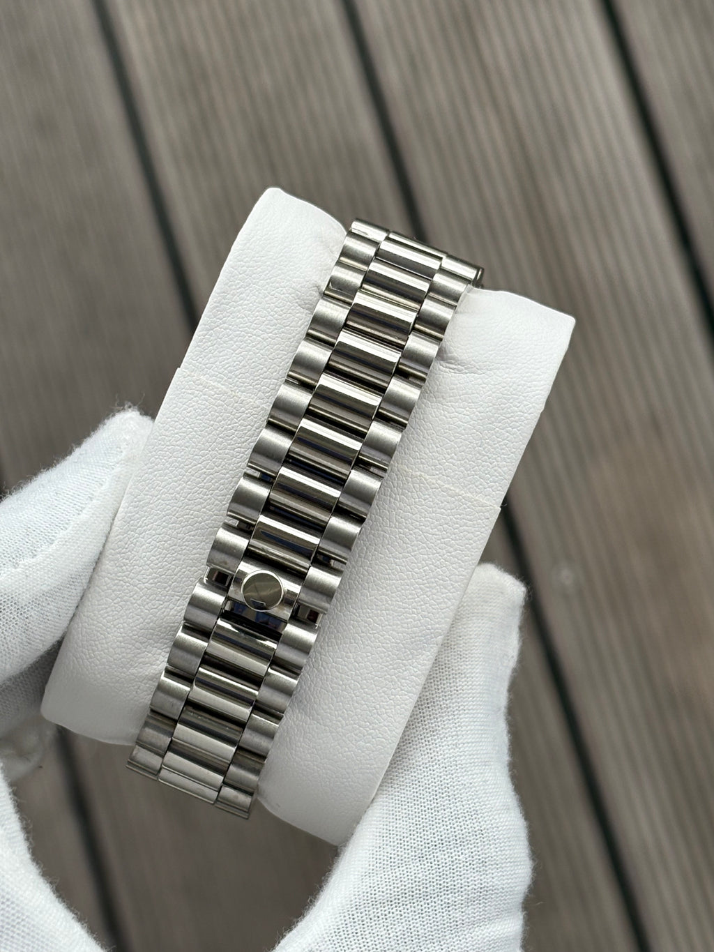 Seiko Mod Datejust Présidentielle Arabic | Blanc Polaire