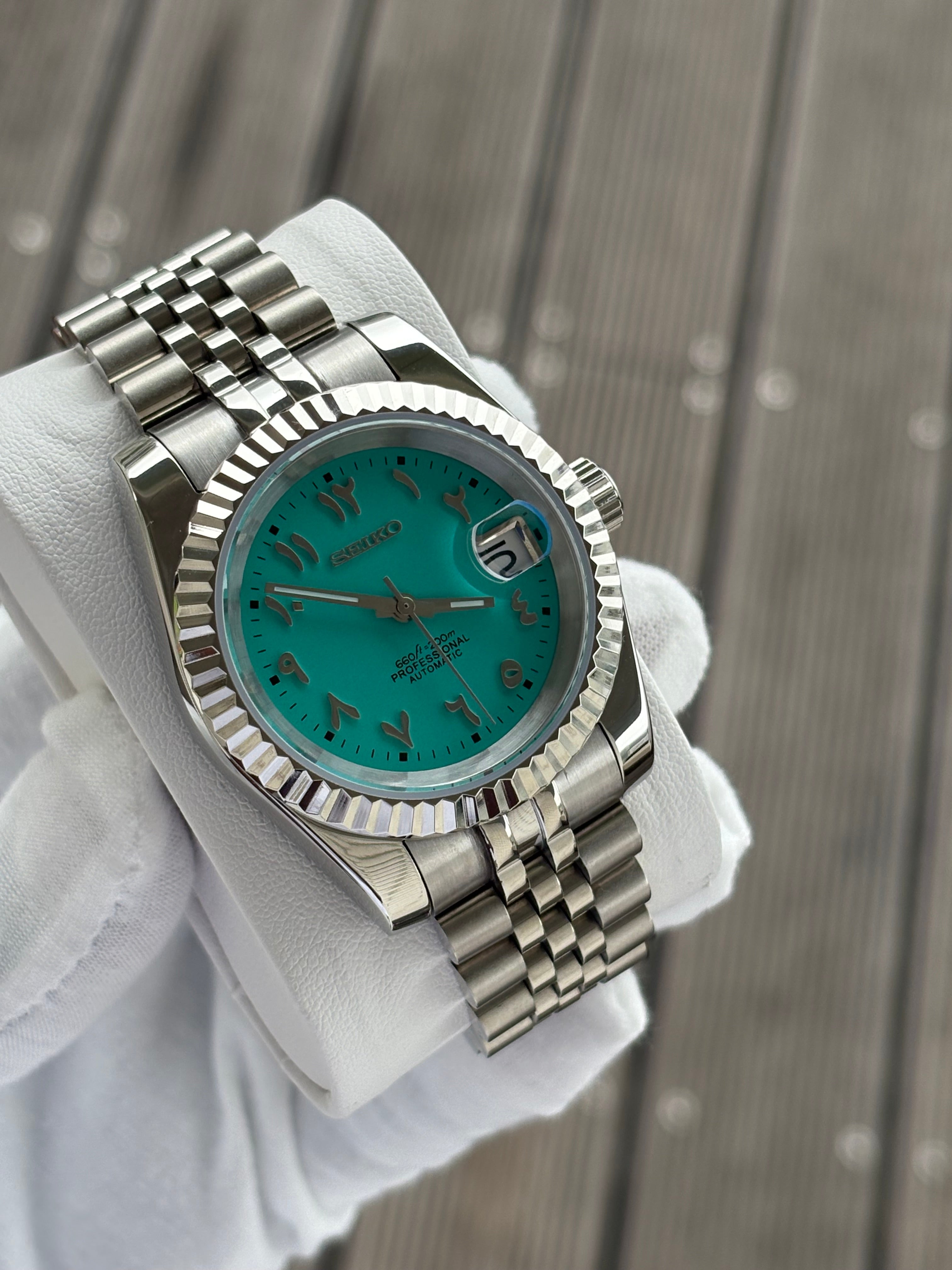 Seiko Mod Datejust Arabic | Blu Tiffany