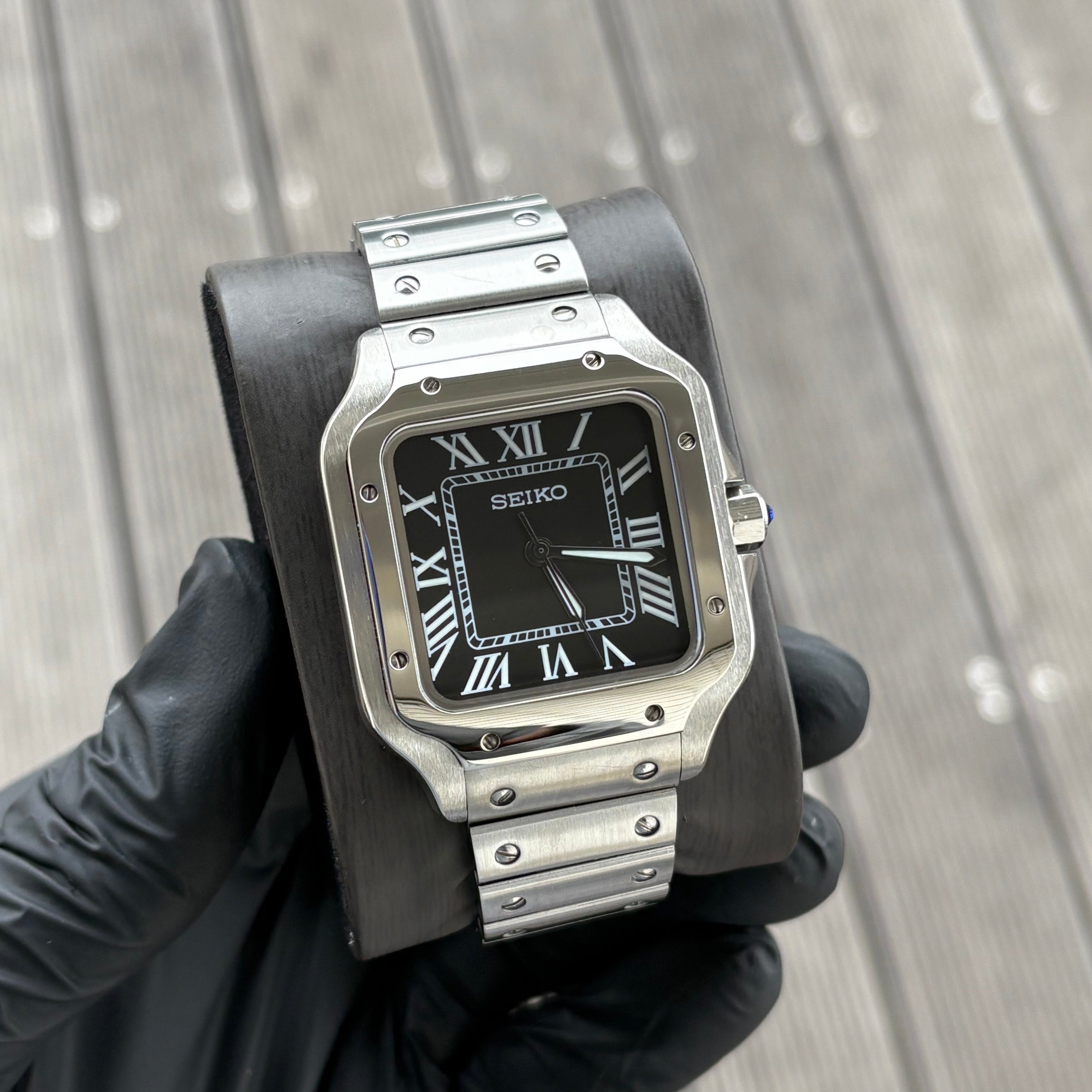 Seiko Mod Santos OG Black