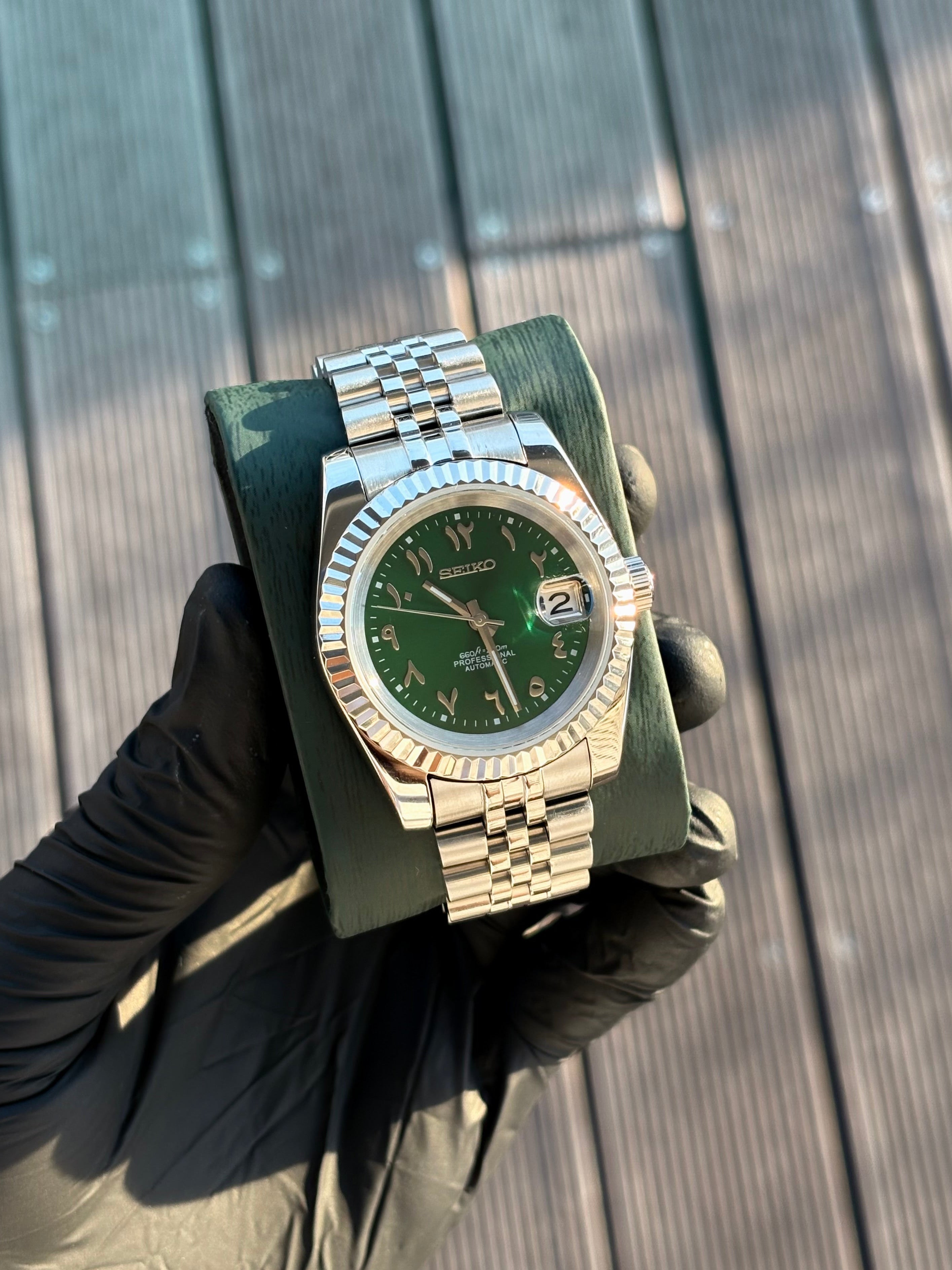 Seiko Mod Datejust Arabic | Green