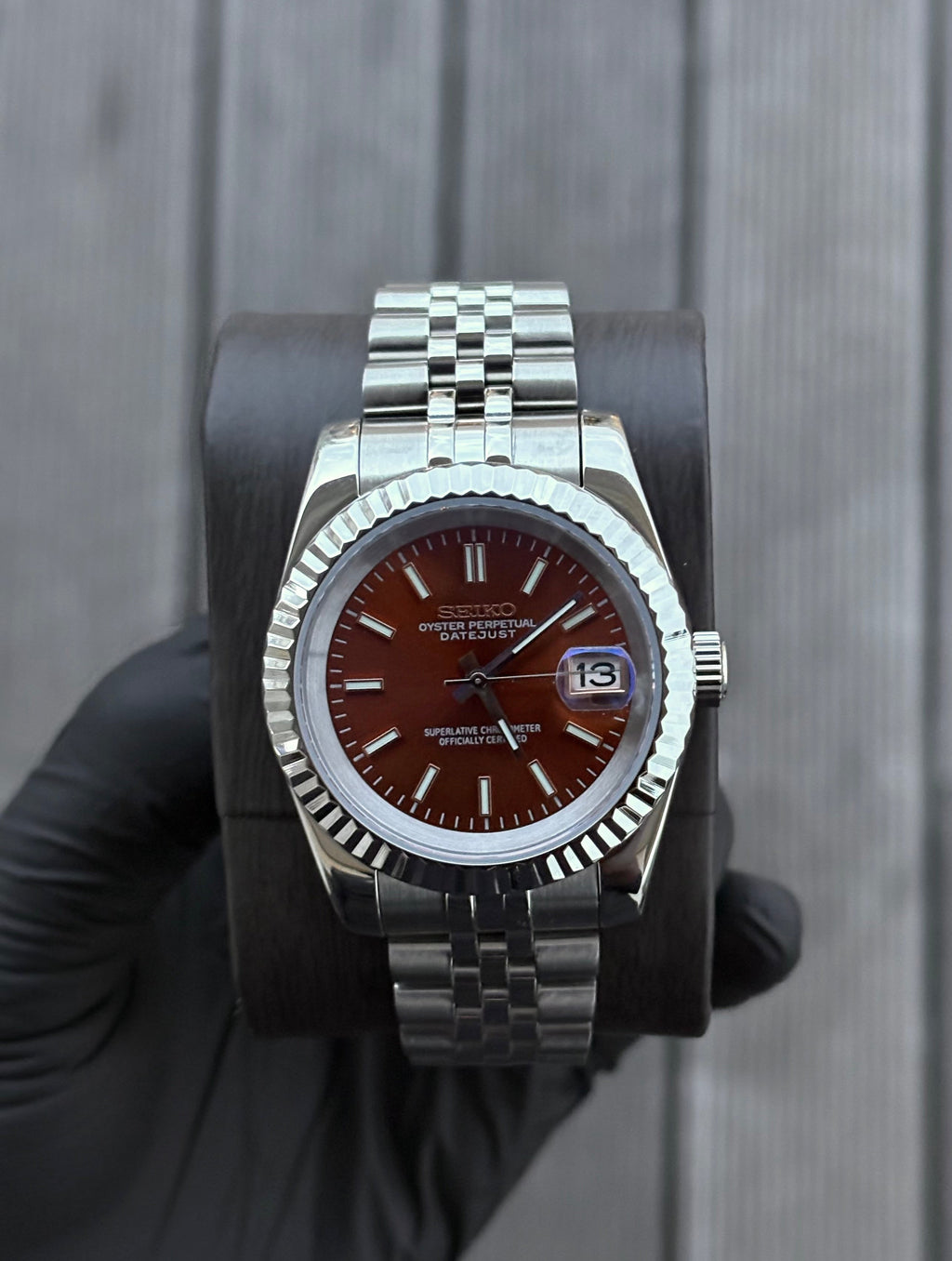 Seiko Mod Datejust | Brown