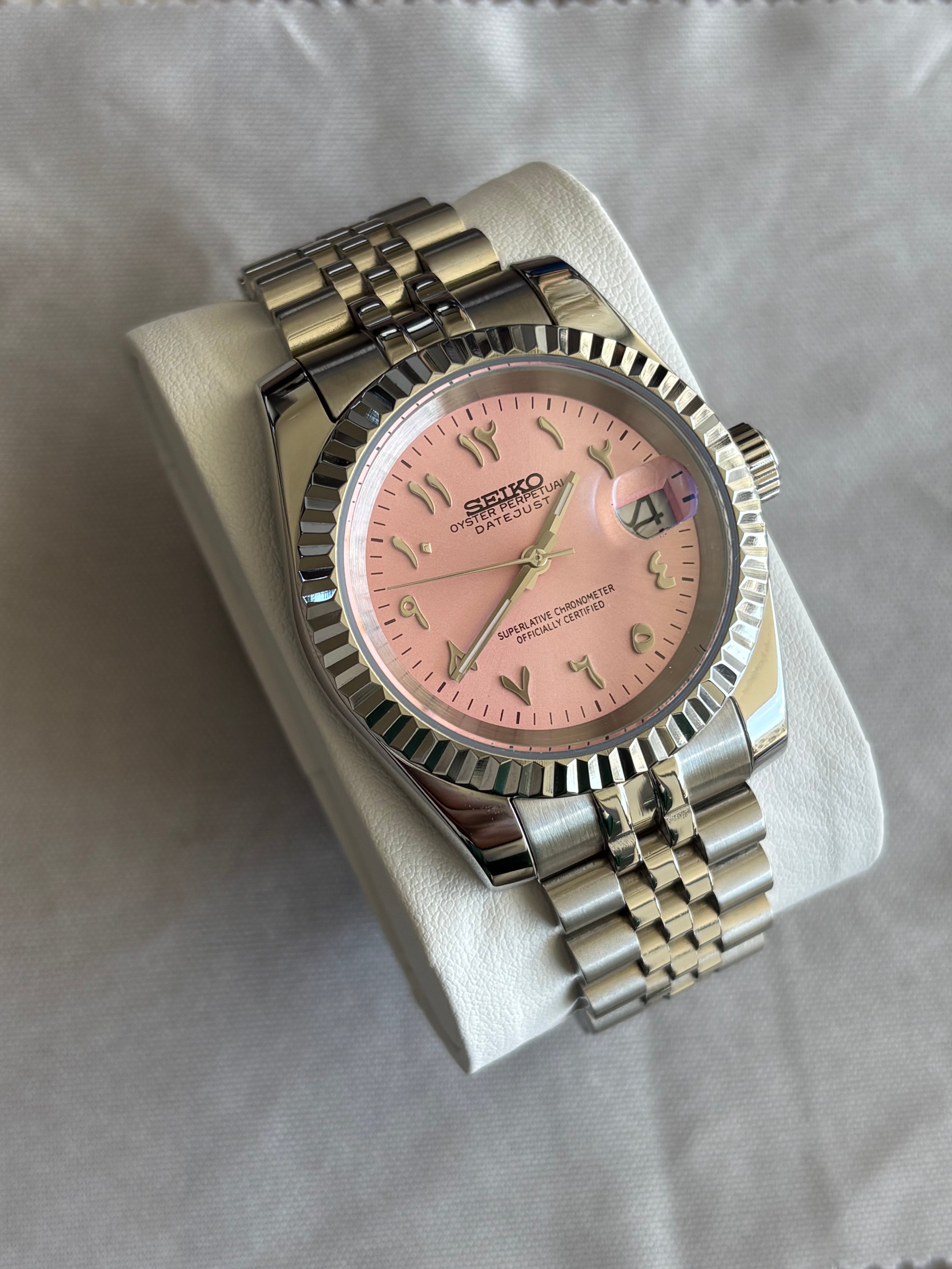 Seiko Mod Datejust Arabic | Rose