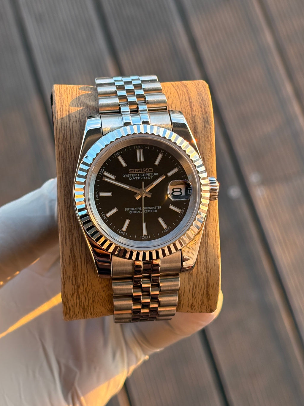 Seiko Mod Datejust | Noir