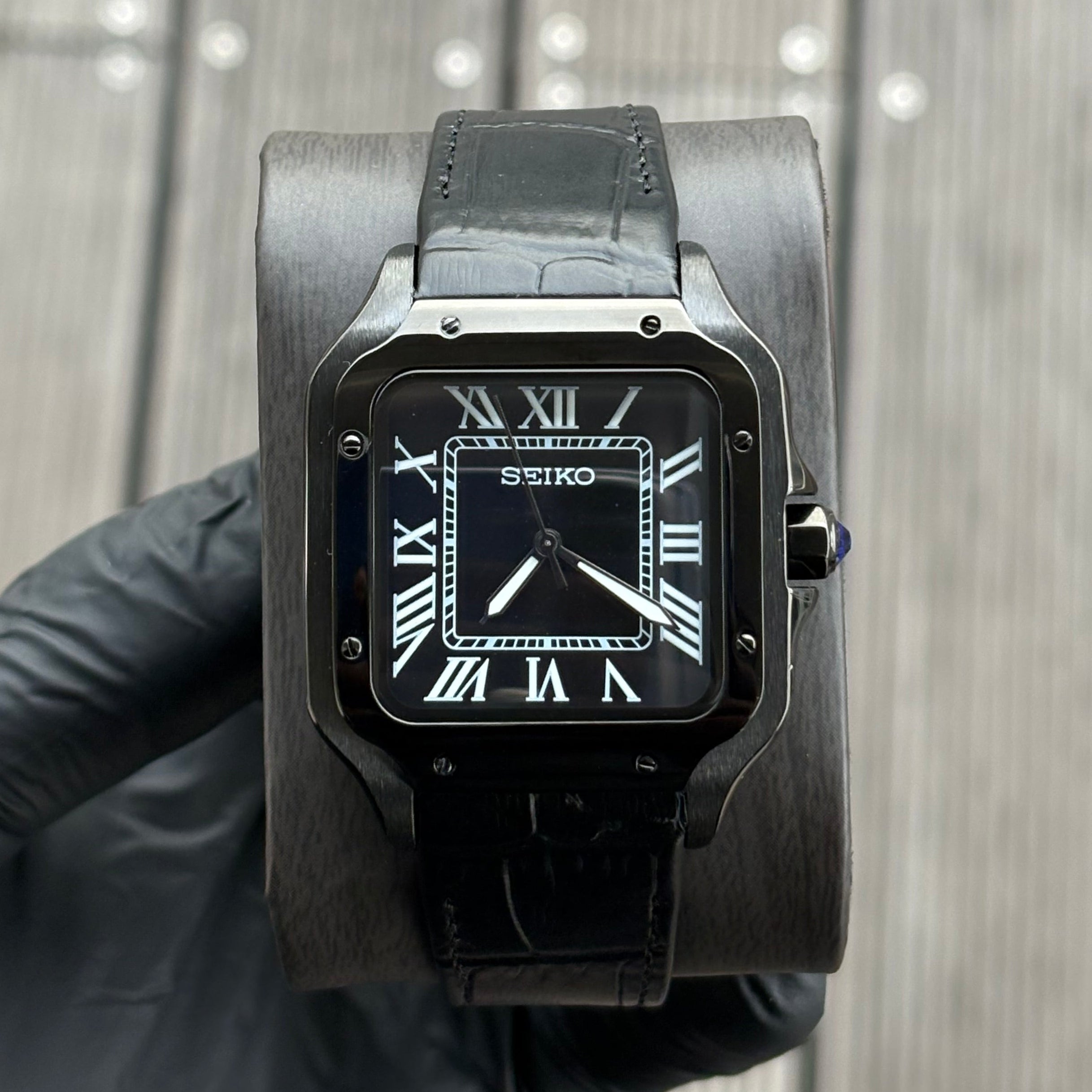 Seiko Mod Santos | Black Python