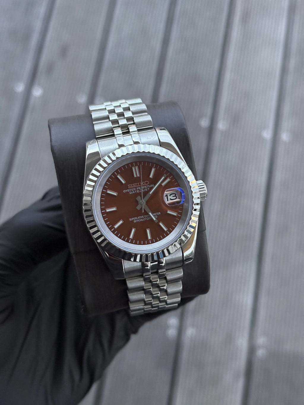 Seiko Mod Datejust | Brown