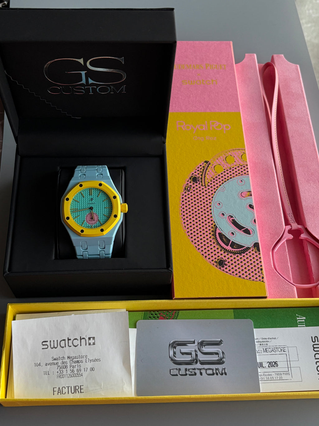 SWATCH X AP ROYAL POP CUSTOM | OTG ROZ Sky Blue