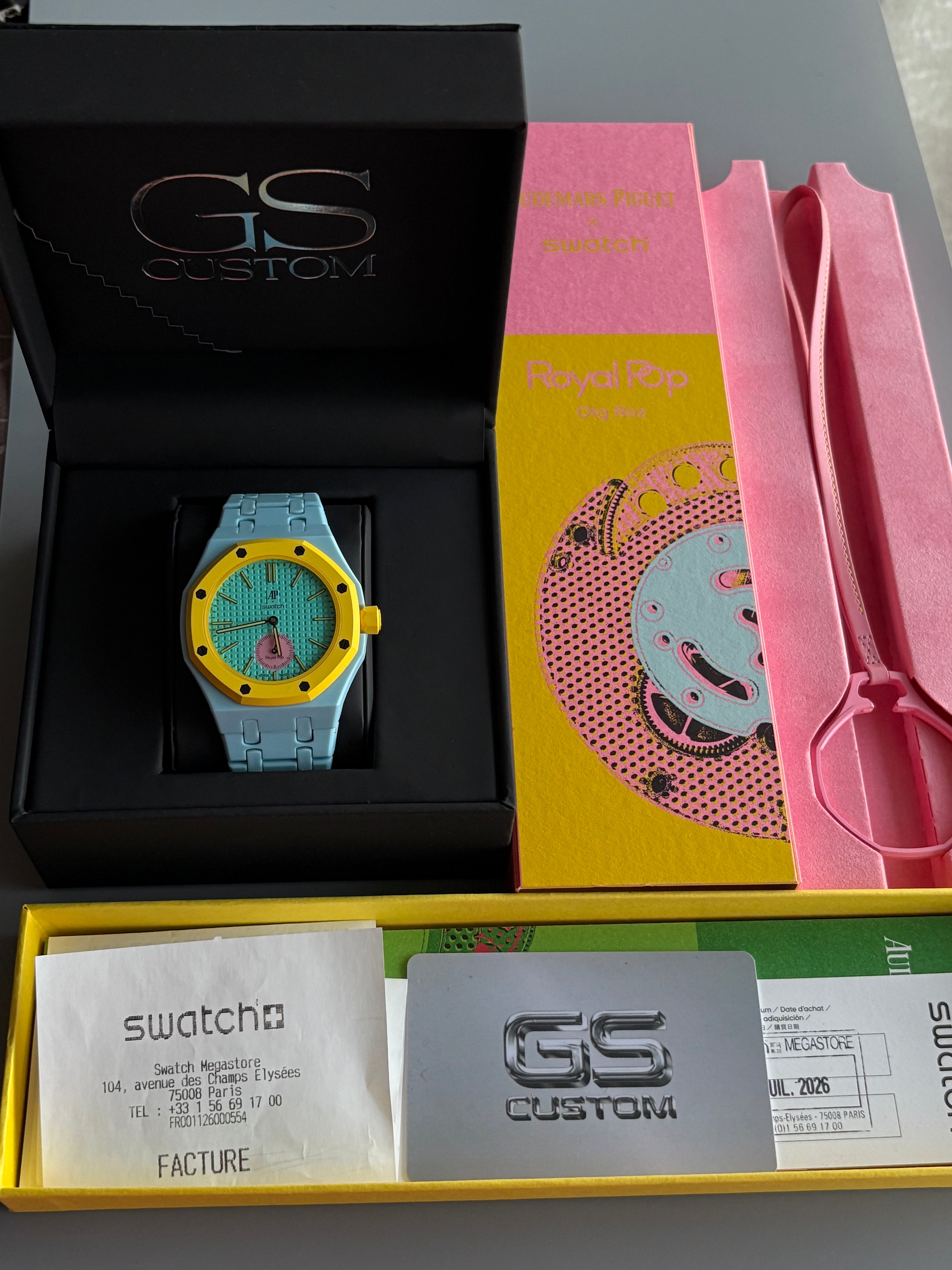SWATCH X AP ROYAL POP CUSTOM | OTG ROZ Sky Blue