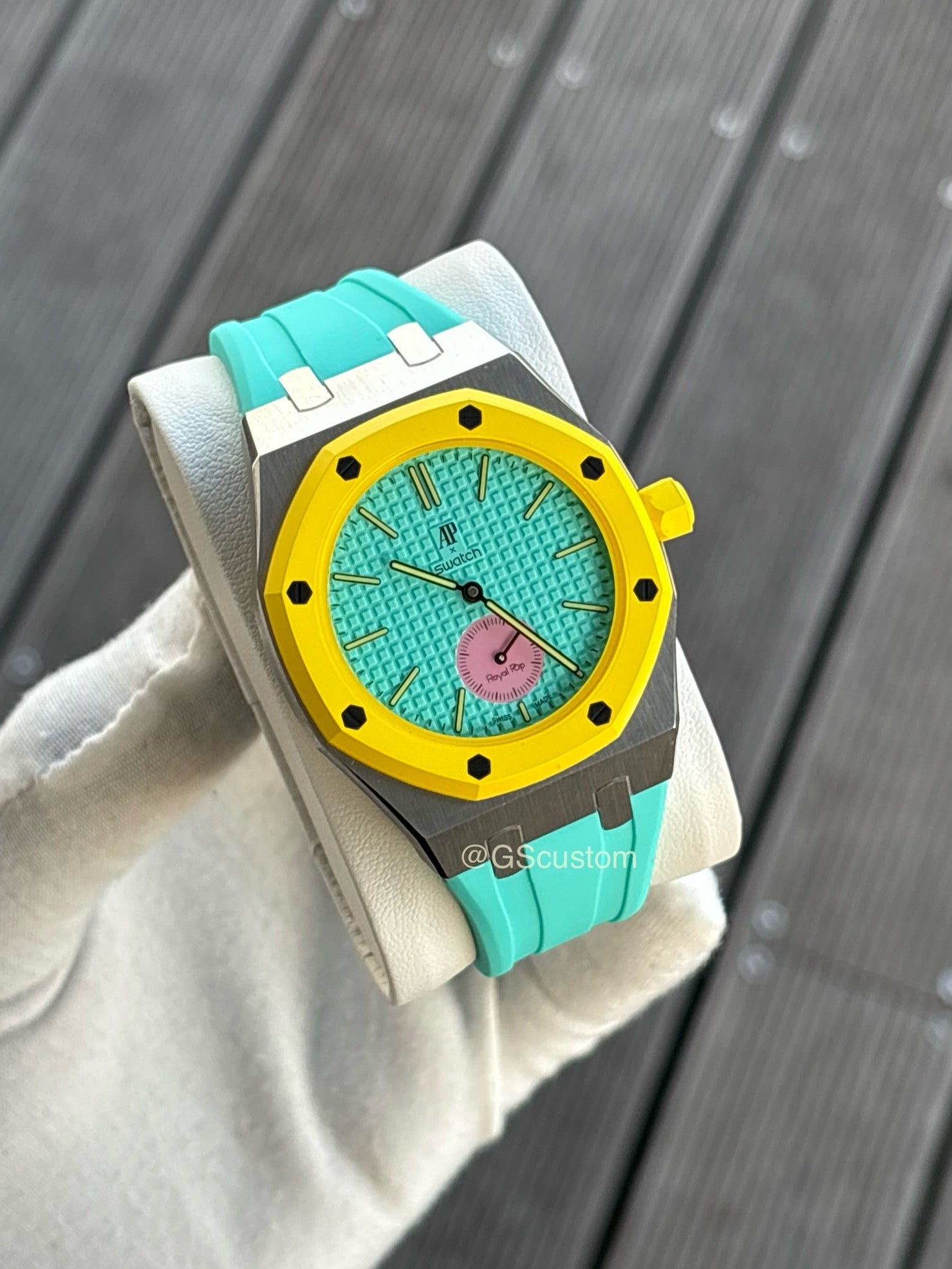 SWATCH X AP ROYAL POP CUSTOM | OTG ROZ Tiffany
