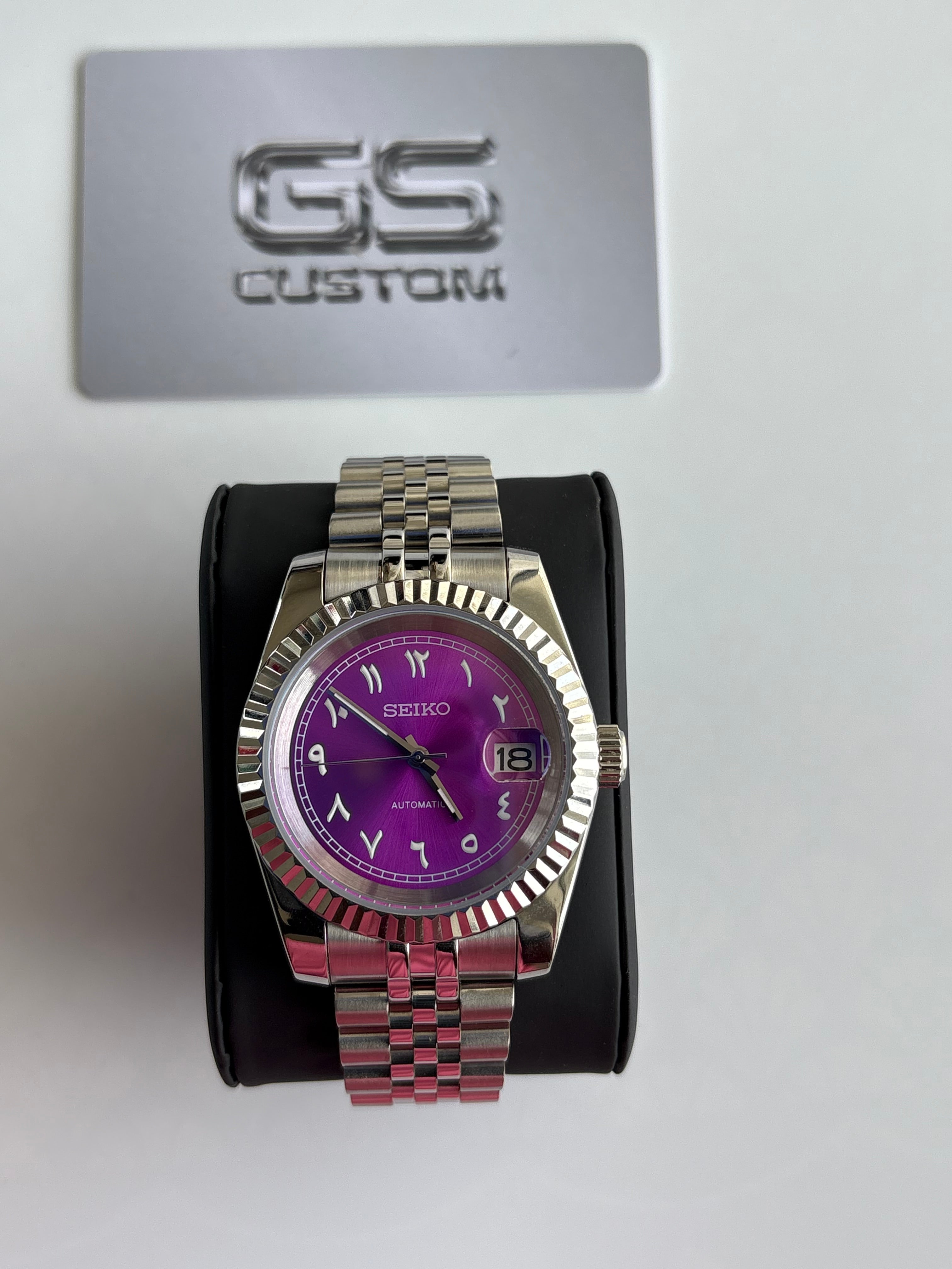 Seiko Mod Datejust Arabic | Purple