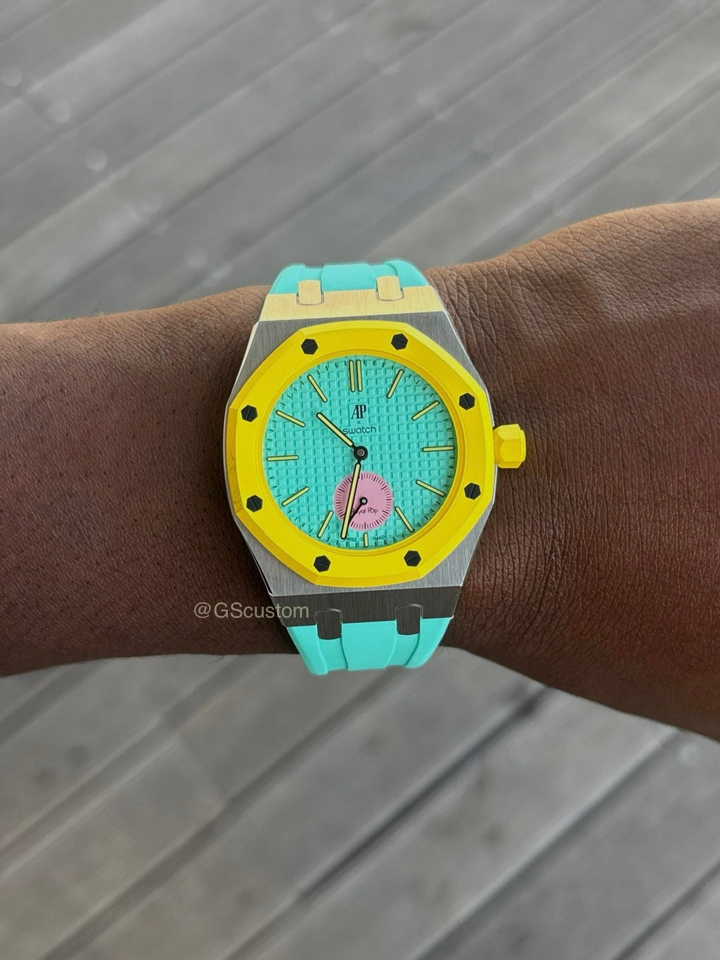 SWATCH X AP ROYAL POP CUSTOM | OTG ROZ Tiffany