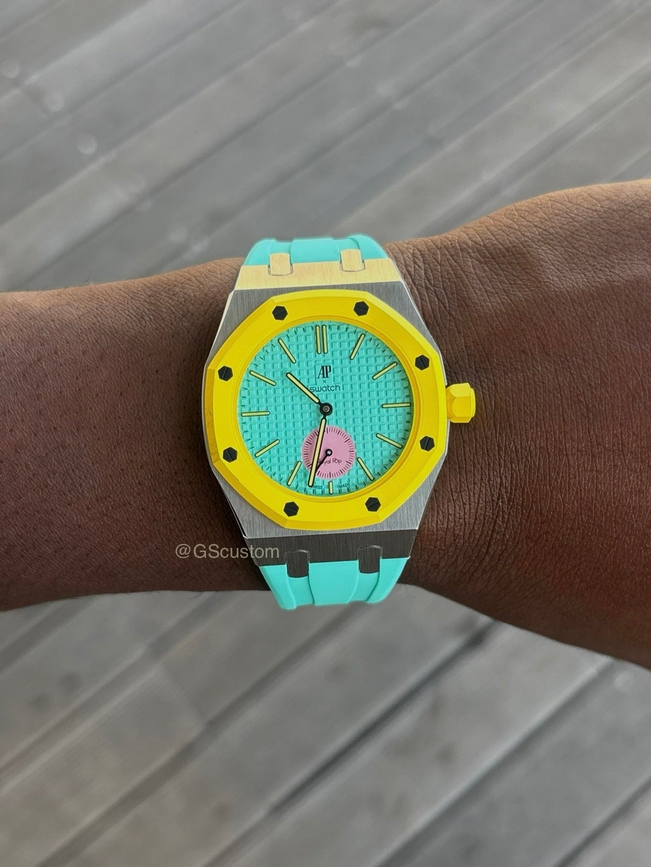 SWATCH X AP ROYAL POP CUSTOM | OTG ROZ Tiffany