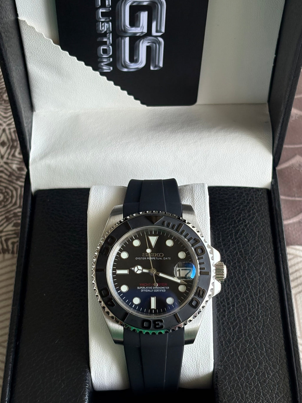 Seiko Mod Yacht-Master | Silver & Black