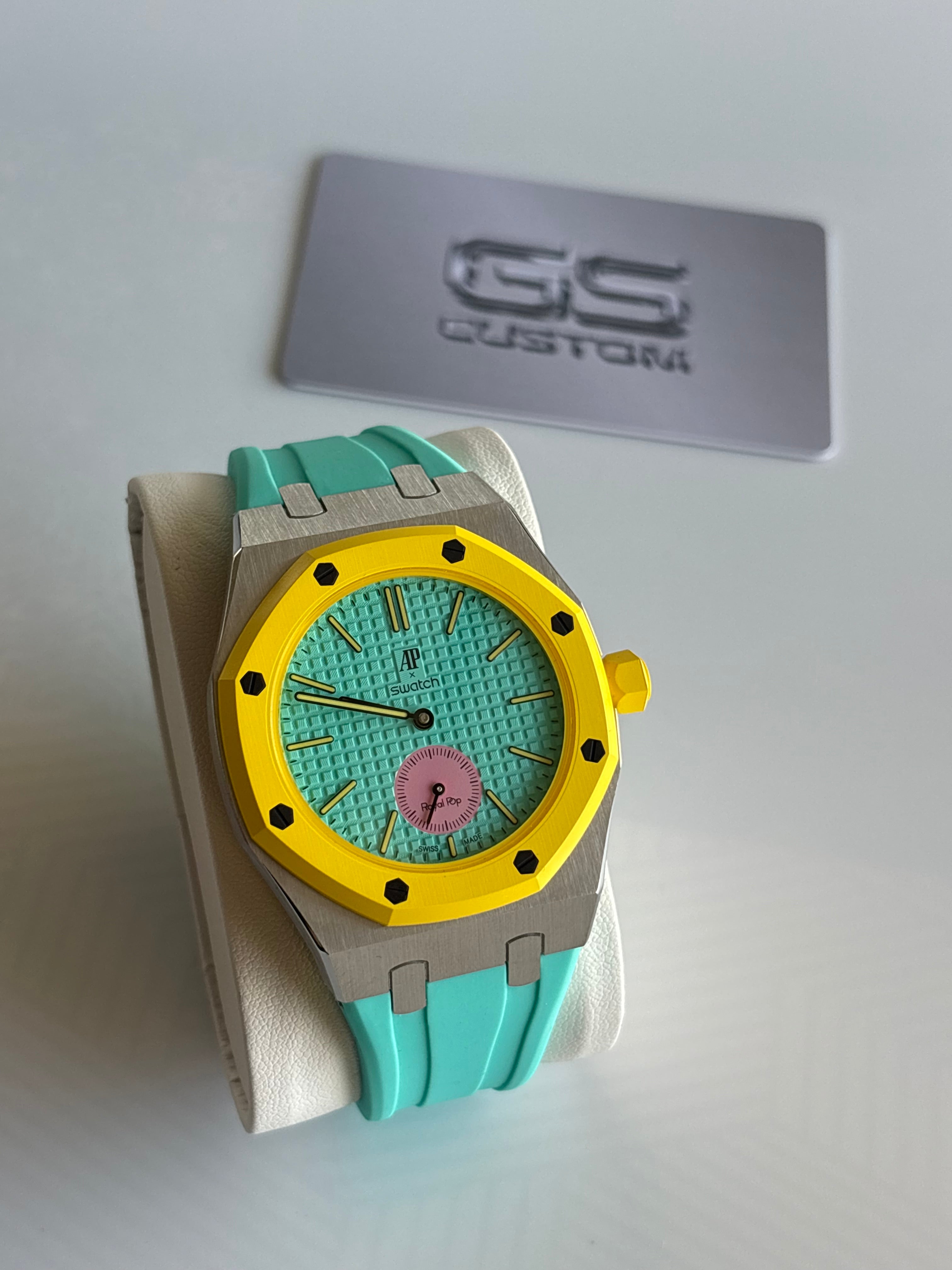 SWATCH X AP ROYAL POP CUSTOM | OTG ROZ Tiffany
