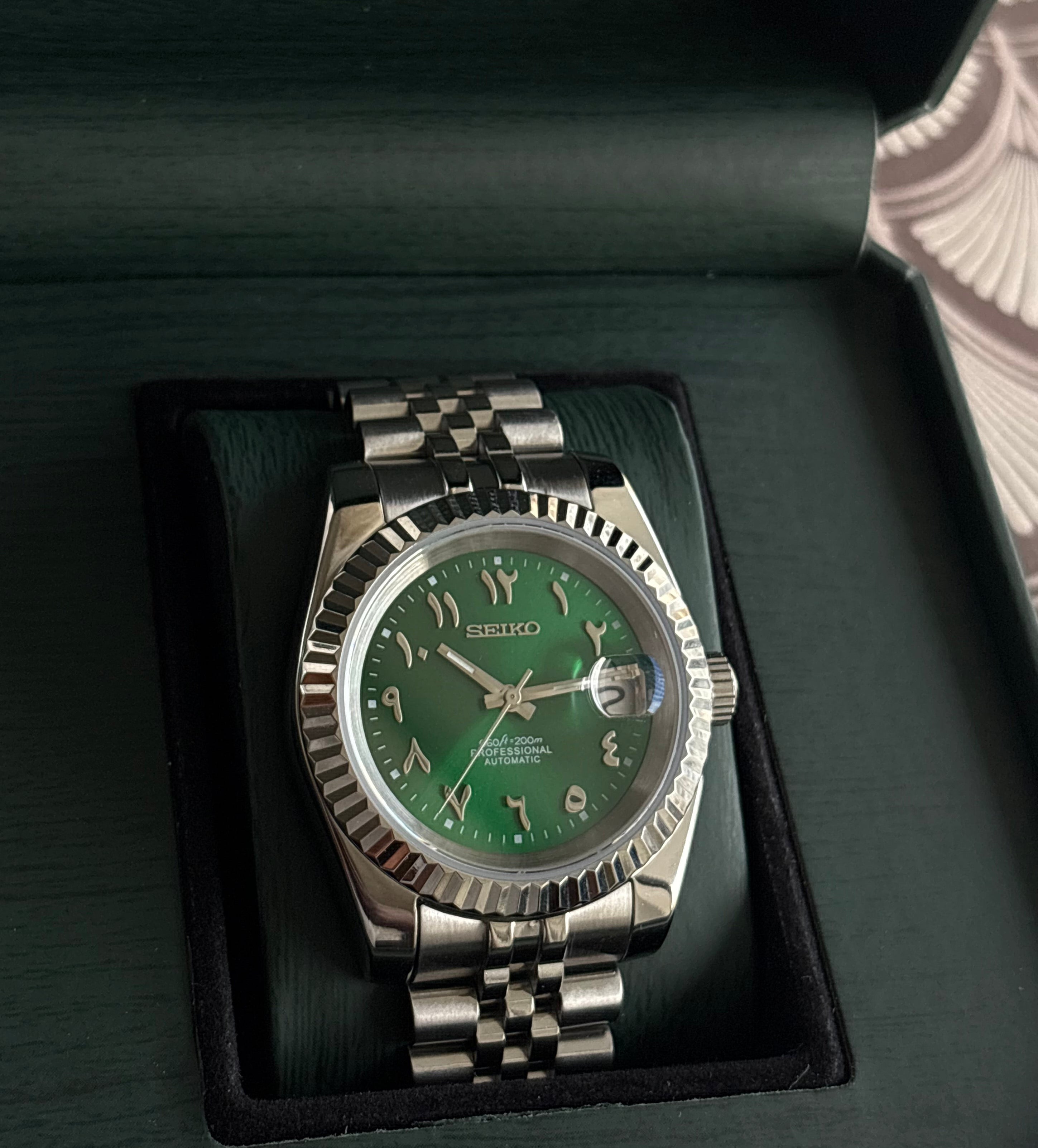Seiko Mod Datejust Arabic | Green