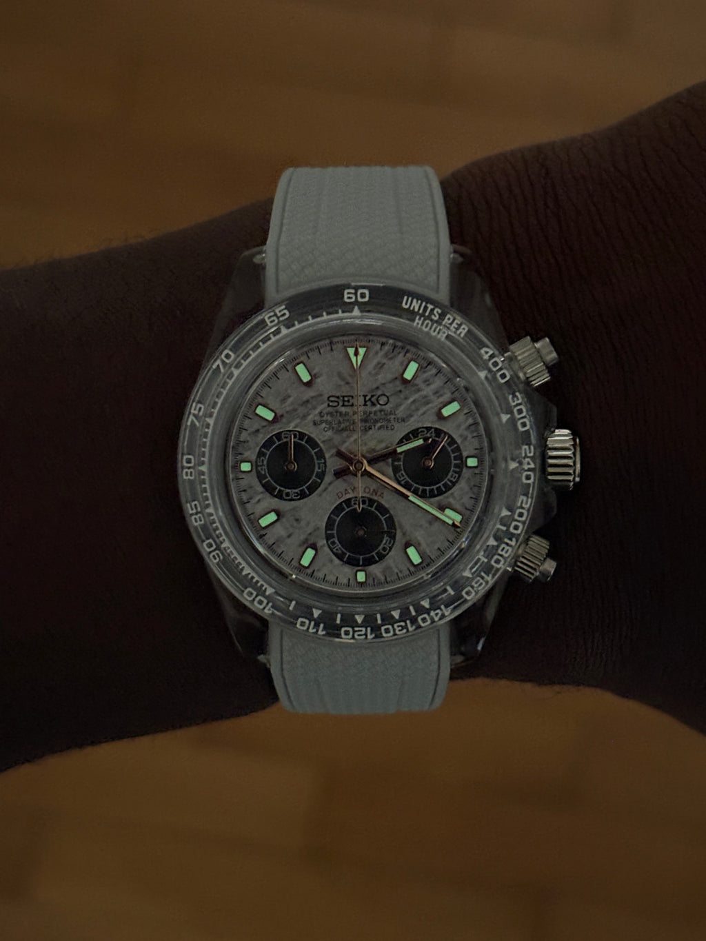 Seiko Mod Daytona Clear | Grey