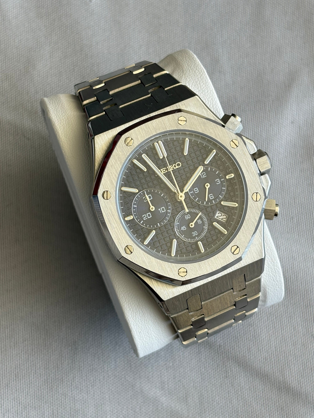 Seiko Mod Royal Oak Chronographe | Navy Blue