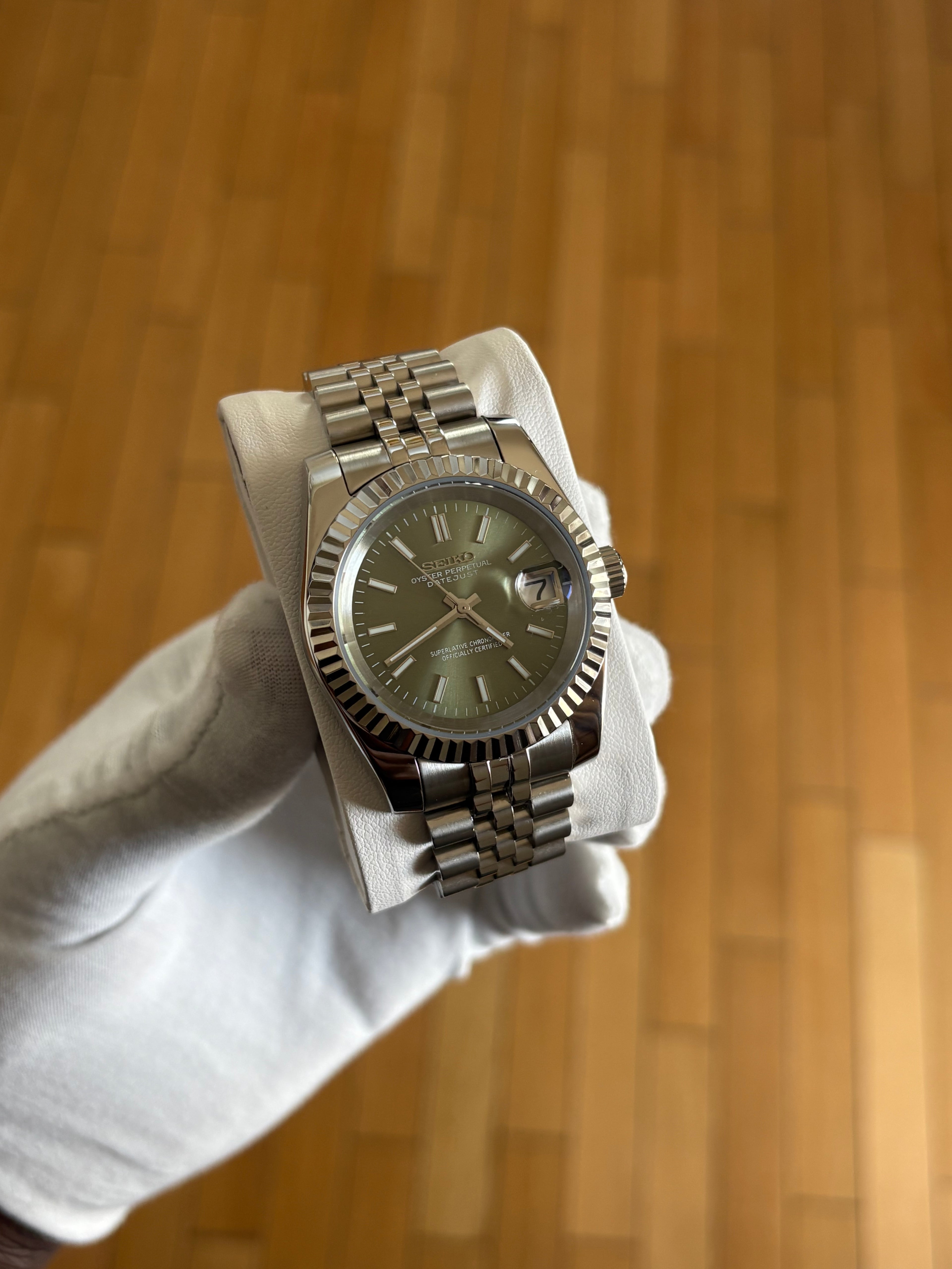 Seiko Mod Datejust | Olive
