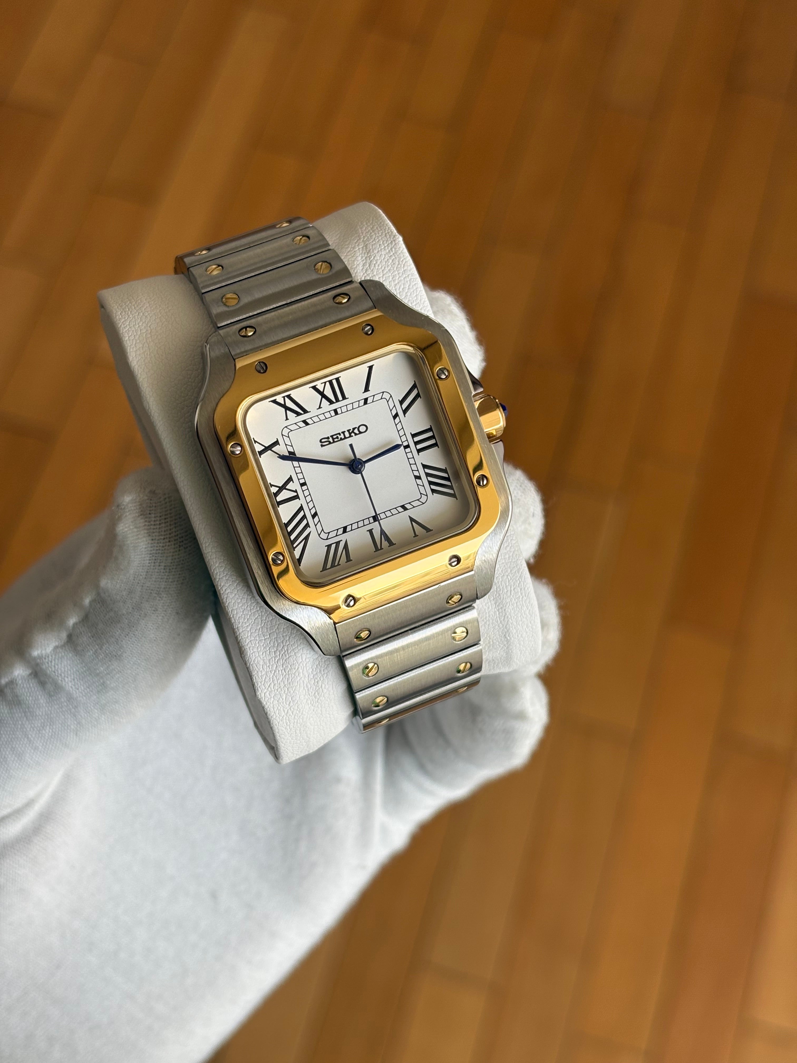 Seiko Mod Santos | OG Bi-Tone Gold