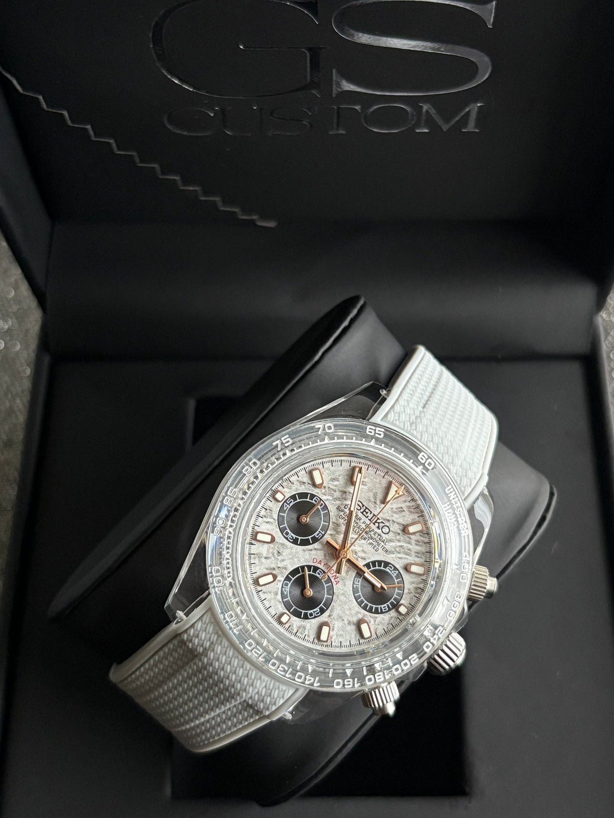 Seiko Mod Daytona Clear | Grey