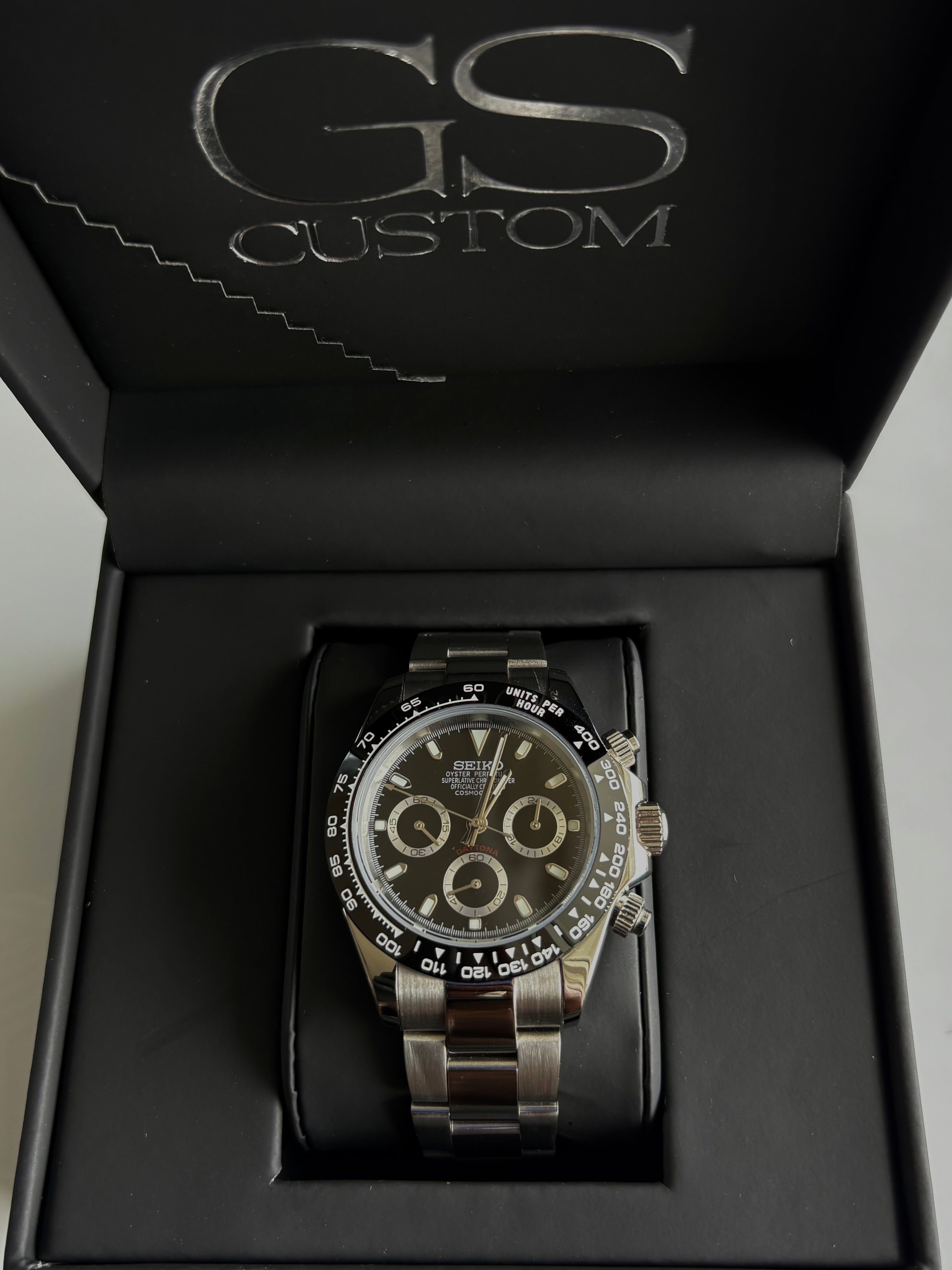 Seiko Mod Daytona  Oyster | Black