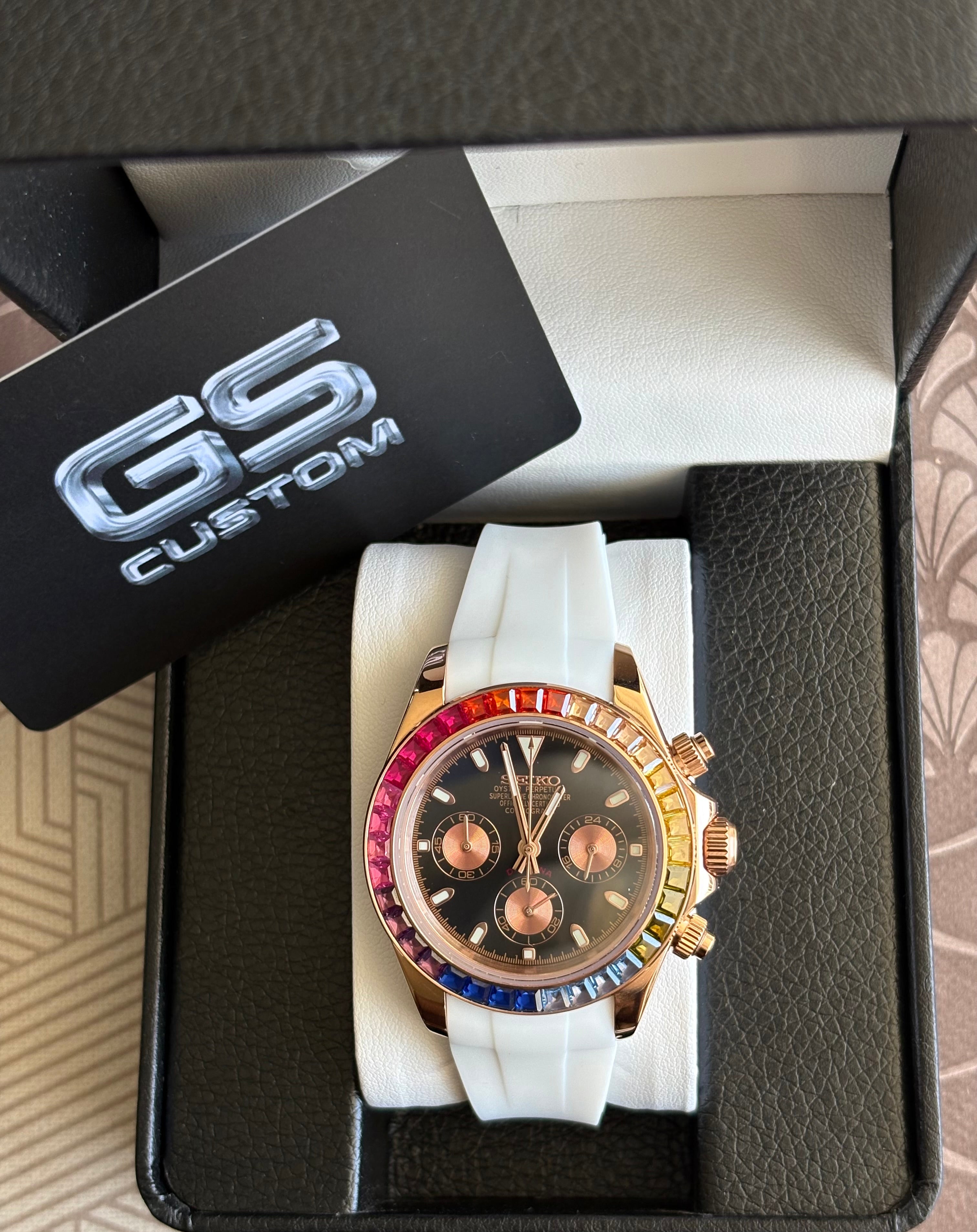 Seiko Mod Daytona Oysterflex |Rainbow