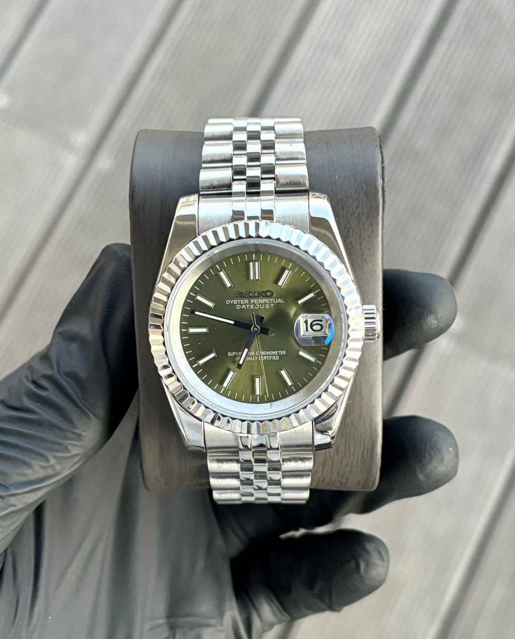 Seiko Mod Datejust | Olive