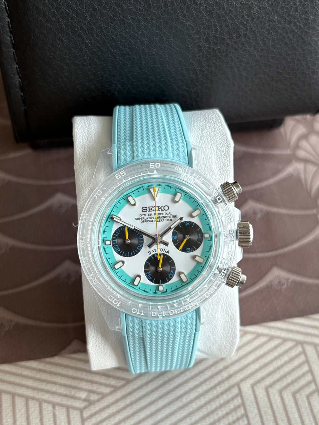 Seiko Mod Daytona Clear | Tiffany