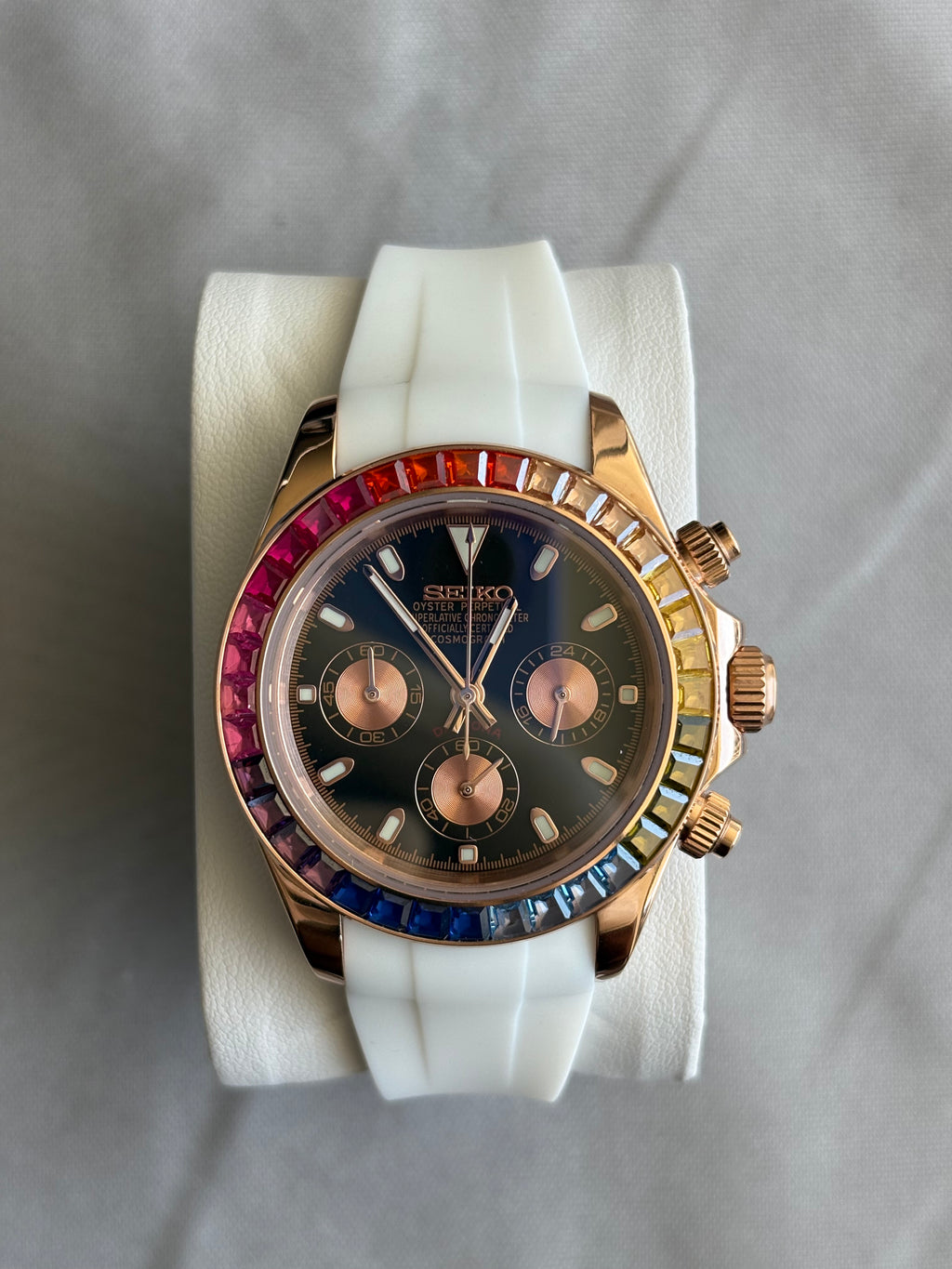 Seiko Mod Daytona Oysterflex |Rainbow