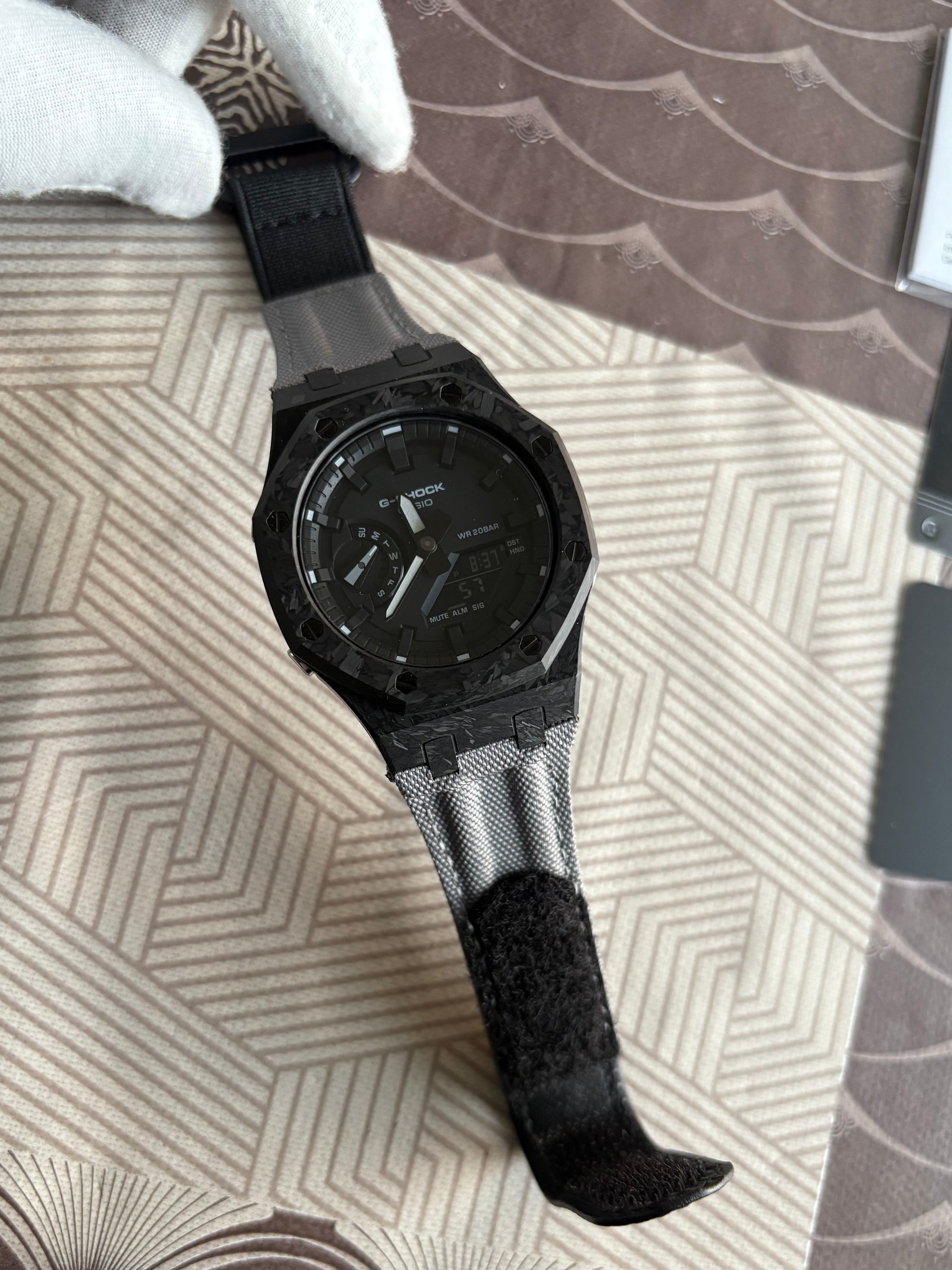 G-Shock Custom  | Nylon & Carbone Gris