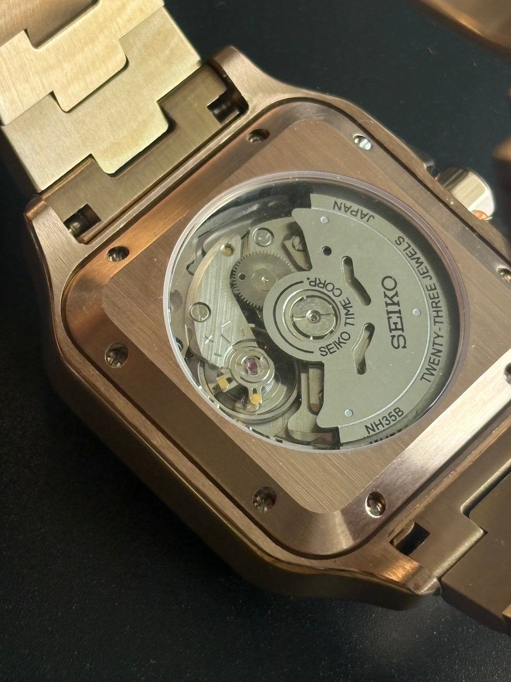 Seiko Mod Santos | Rose Gold Arabic