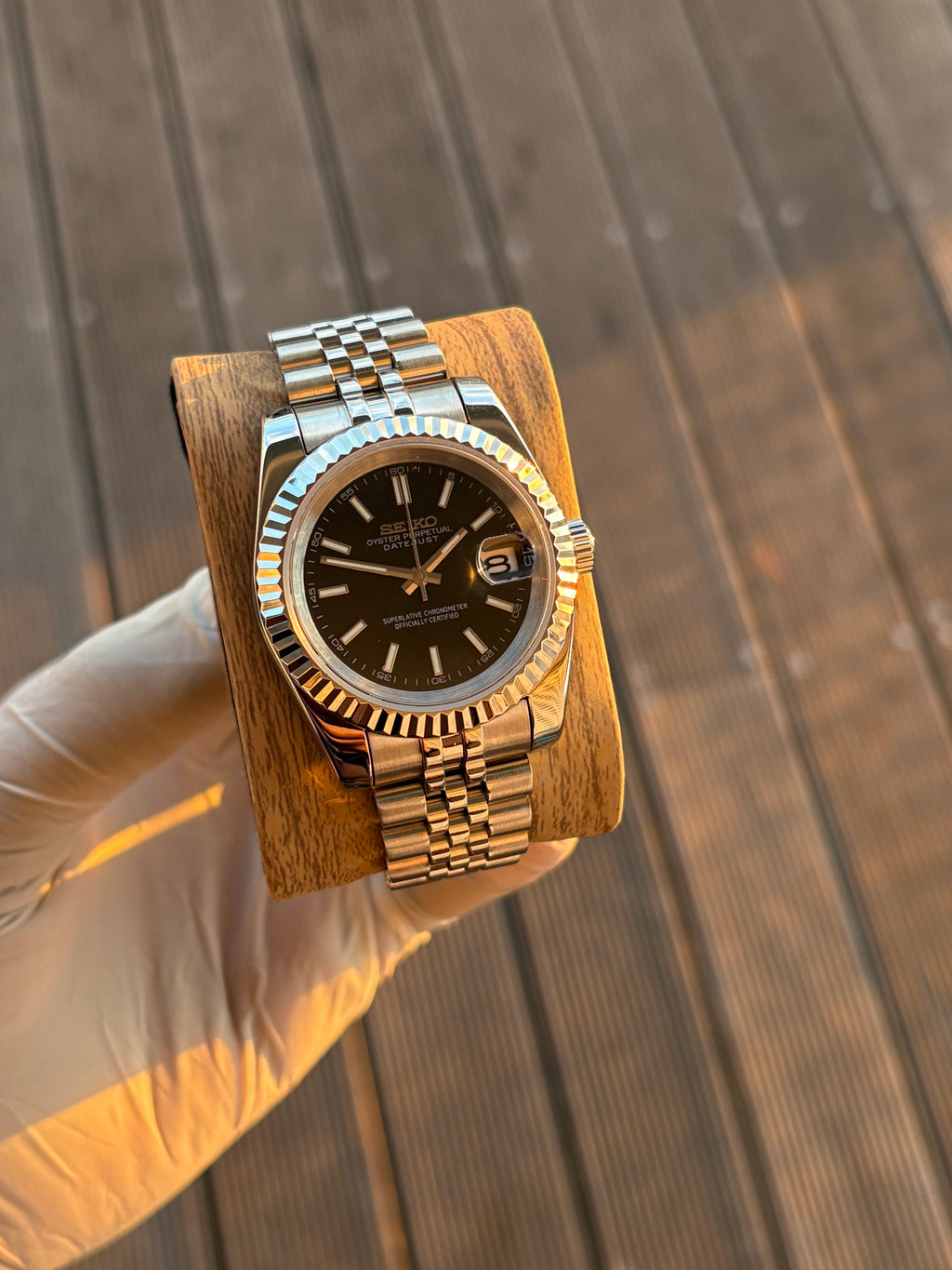 Seiko Mod Datejust | Noir