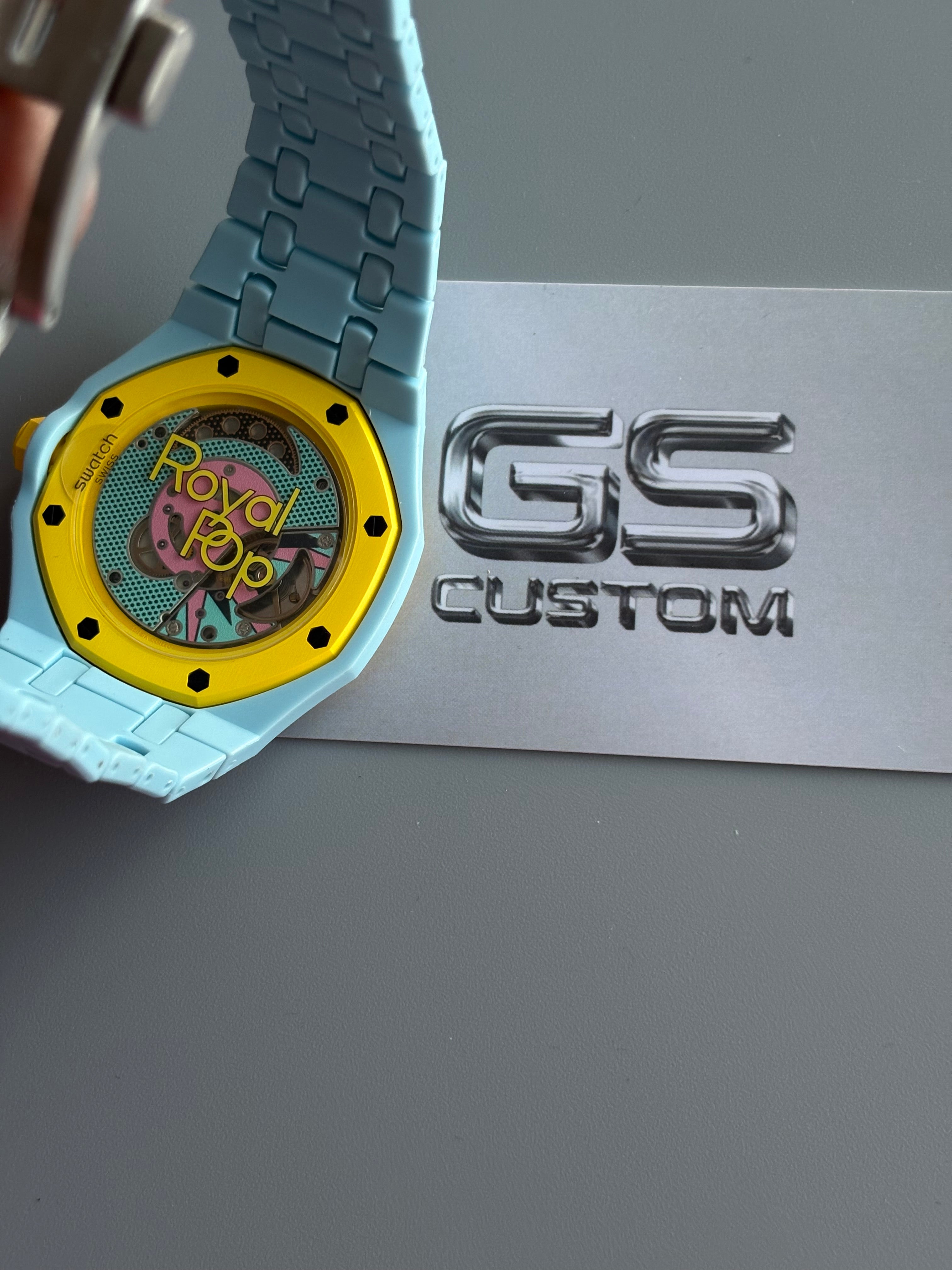 SWATCH X AP ROYAL POP CUSTOM | OTG ROZ Sky Blue