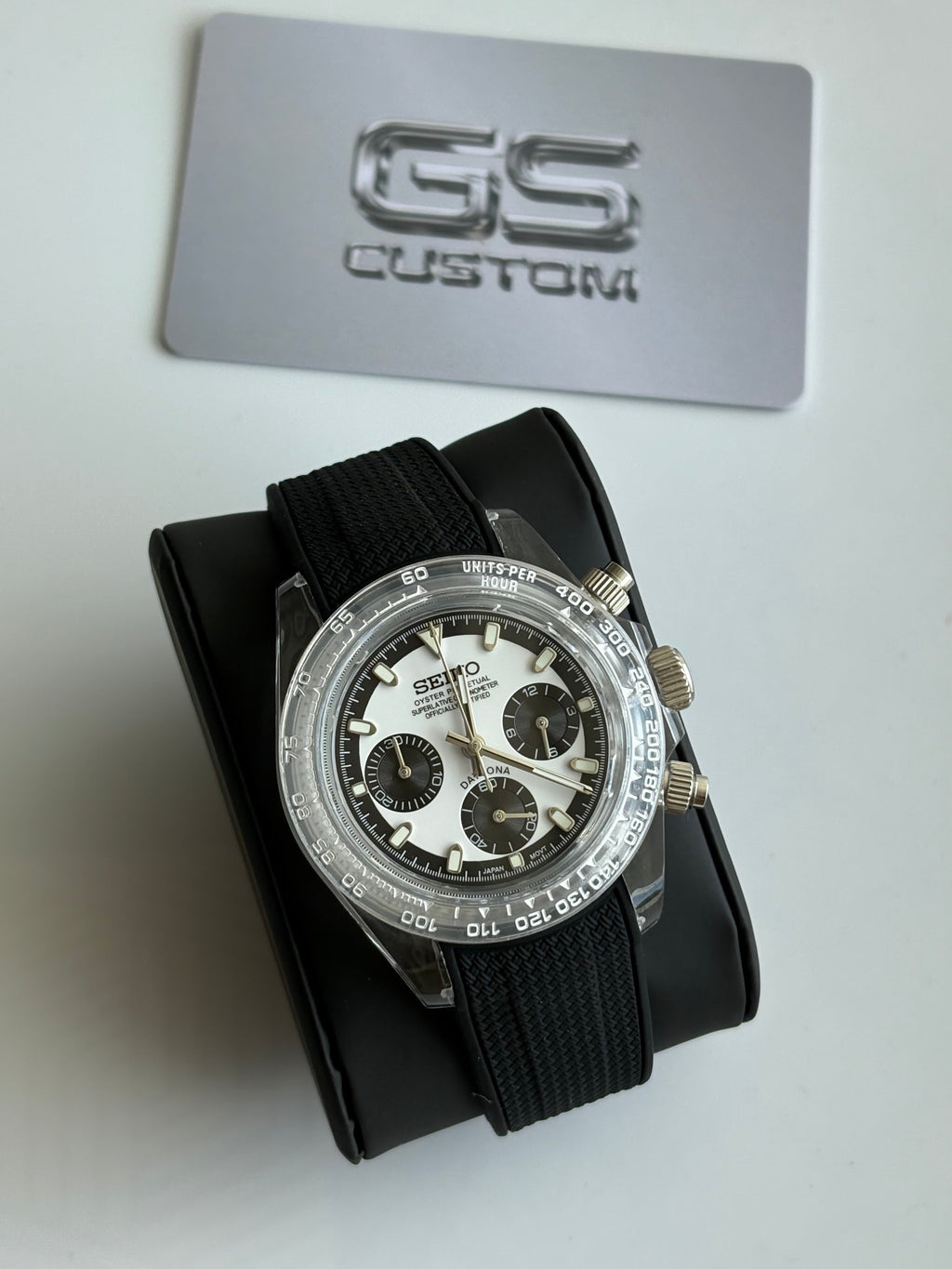 Seiko Mod Daytona Clear | Black