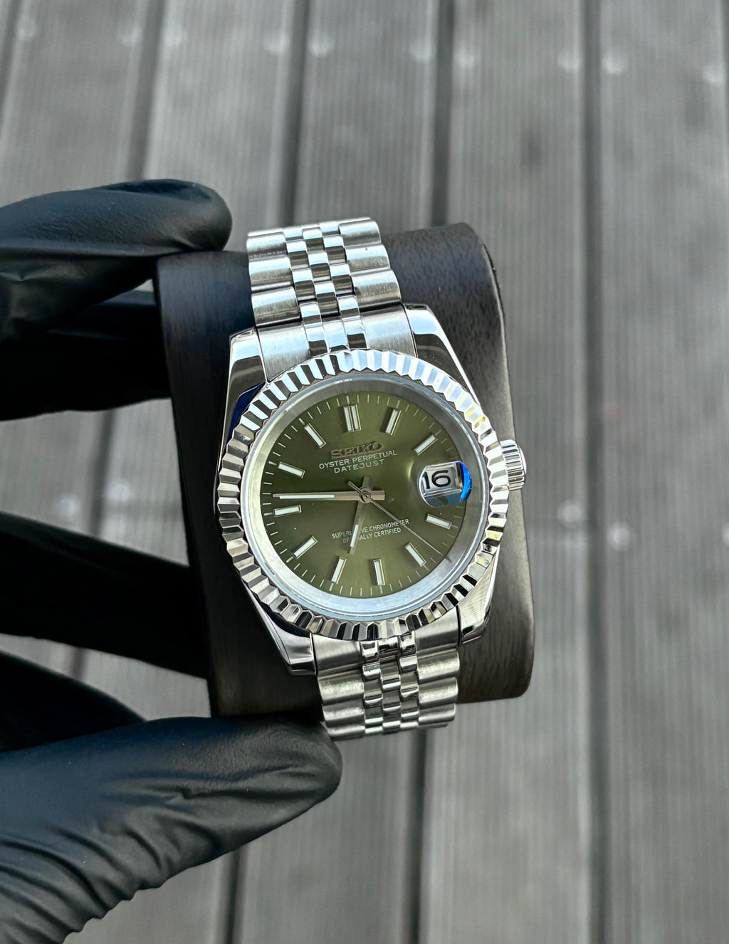 Seiko Mod Datejust | Olive