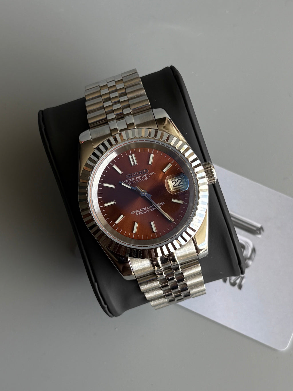 Seiko Mod Datejust | Brown