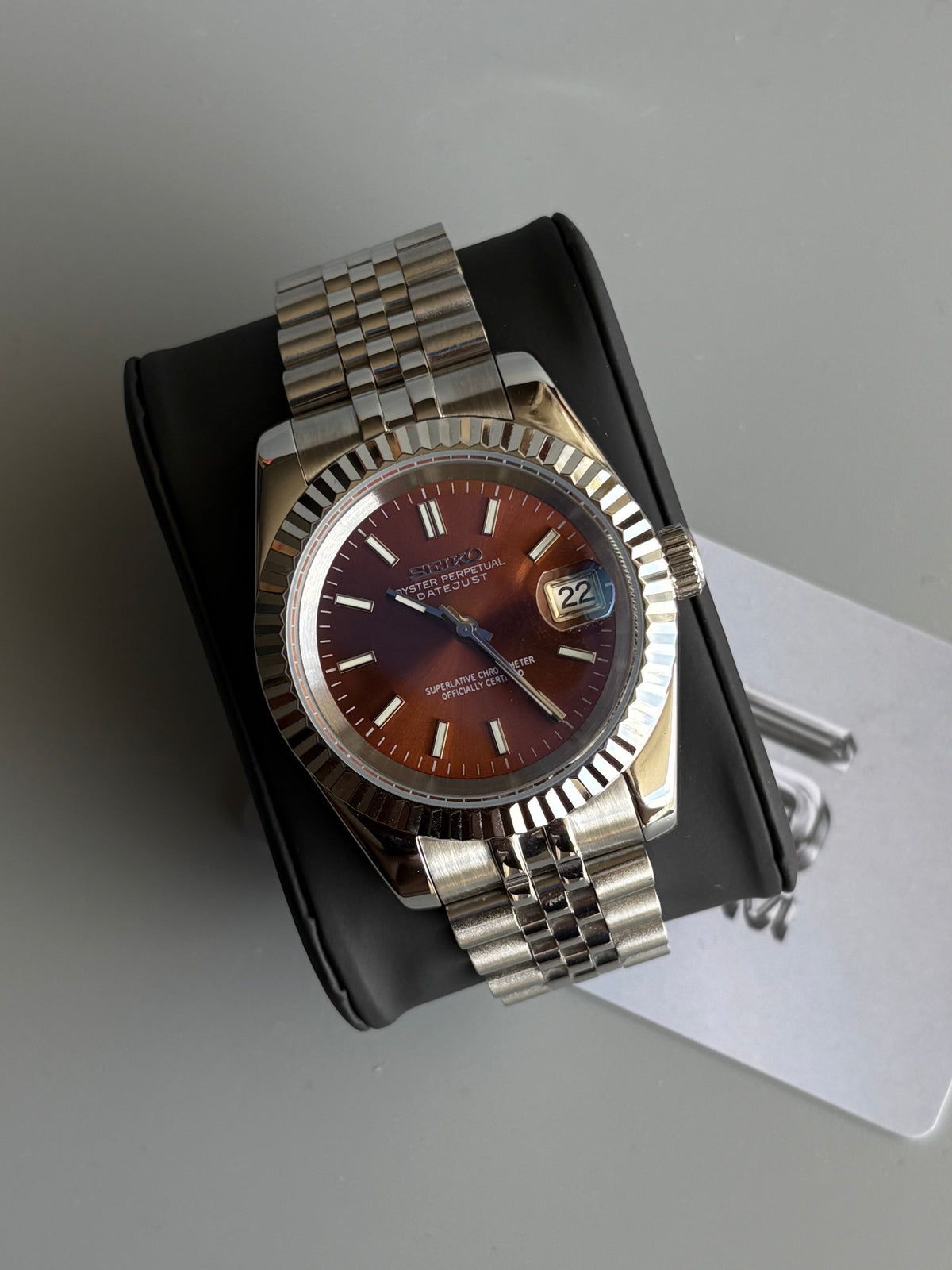 Seiko Mod Datejust | Brown