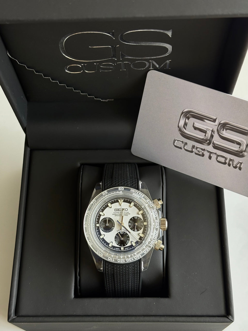 Seiko Mod Daytona Clear | Black
