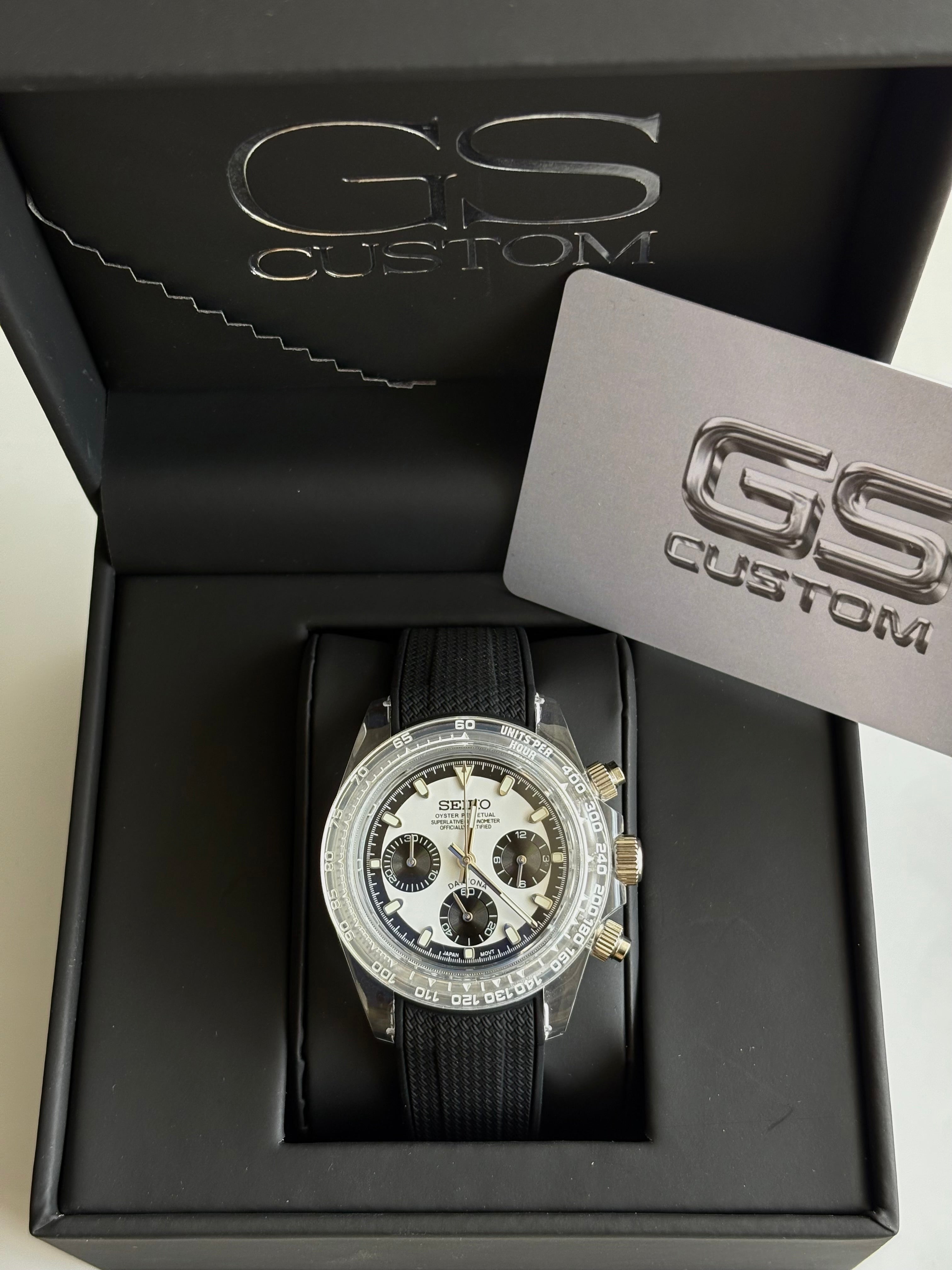Seiko Mod Daytona Clear | Black