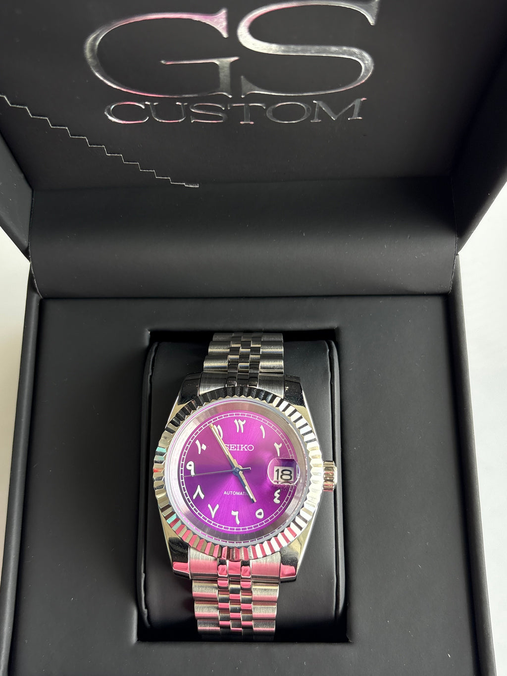 Seiko Mod Datejust Arabic | Purple
