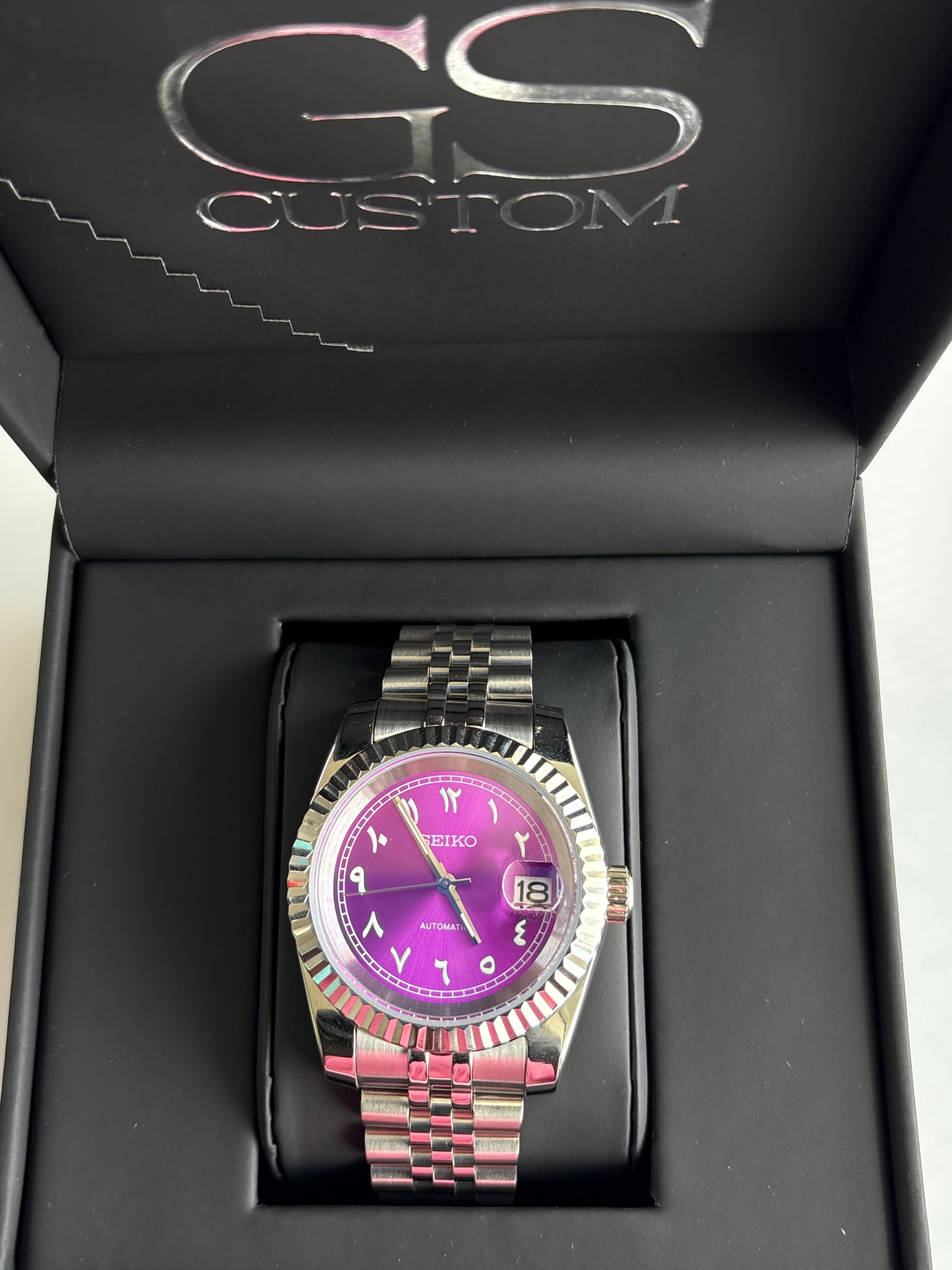 Seiko Mod Datejust Arabic | Purple