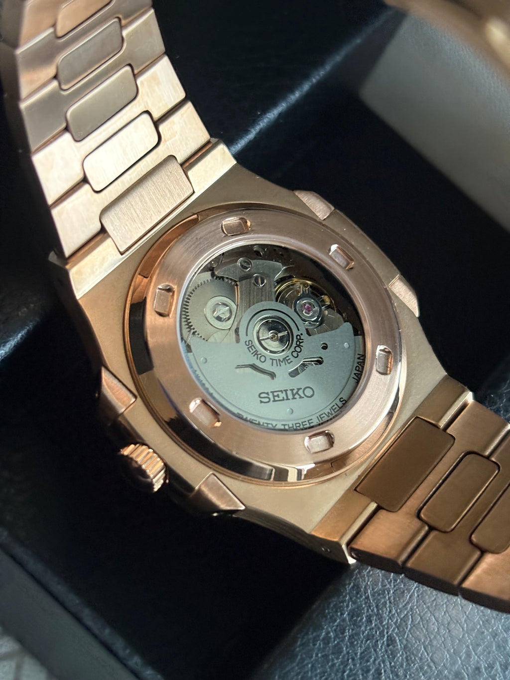 Seiko Mod Nautilus Open Heart |OR Rose