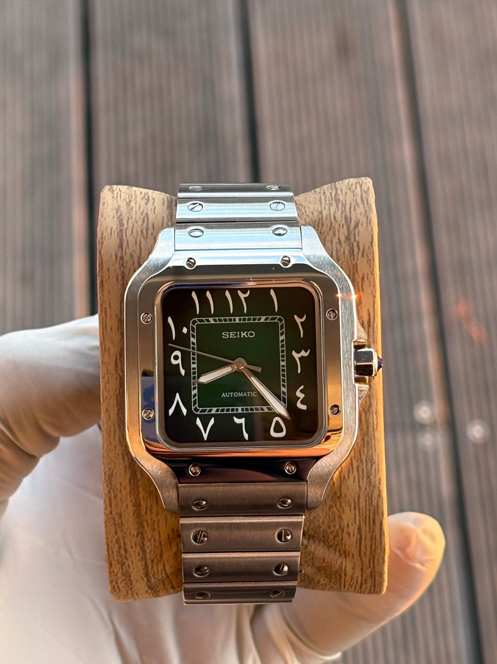 Seiko Mod Santos Arabic | Green