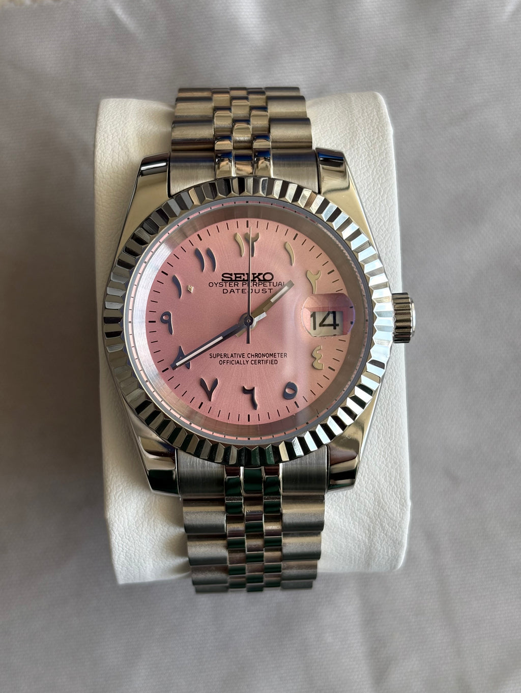 Seiko Mod Datejust Arabic | Rose