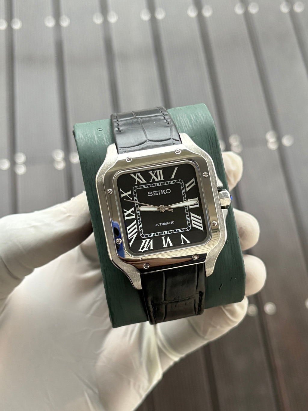 Seiko Mod Santos Python | Noir