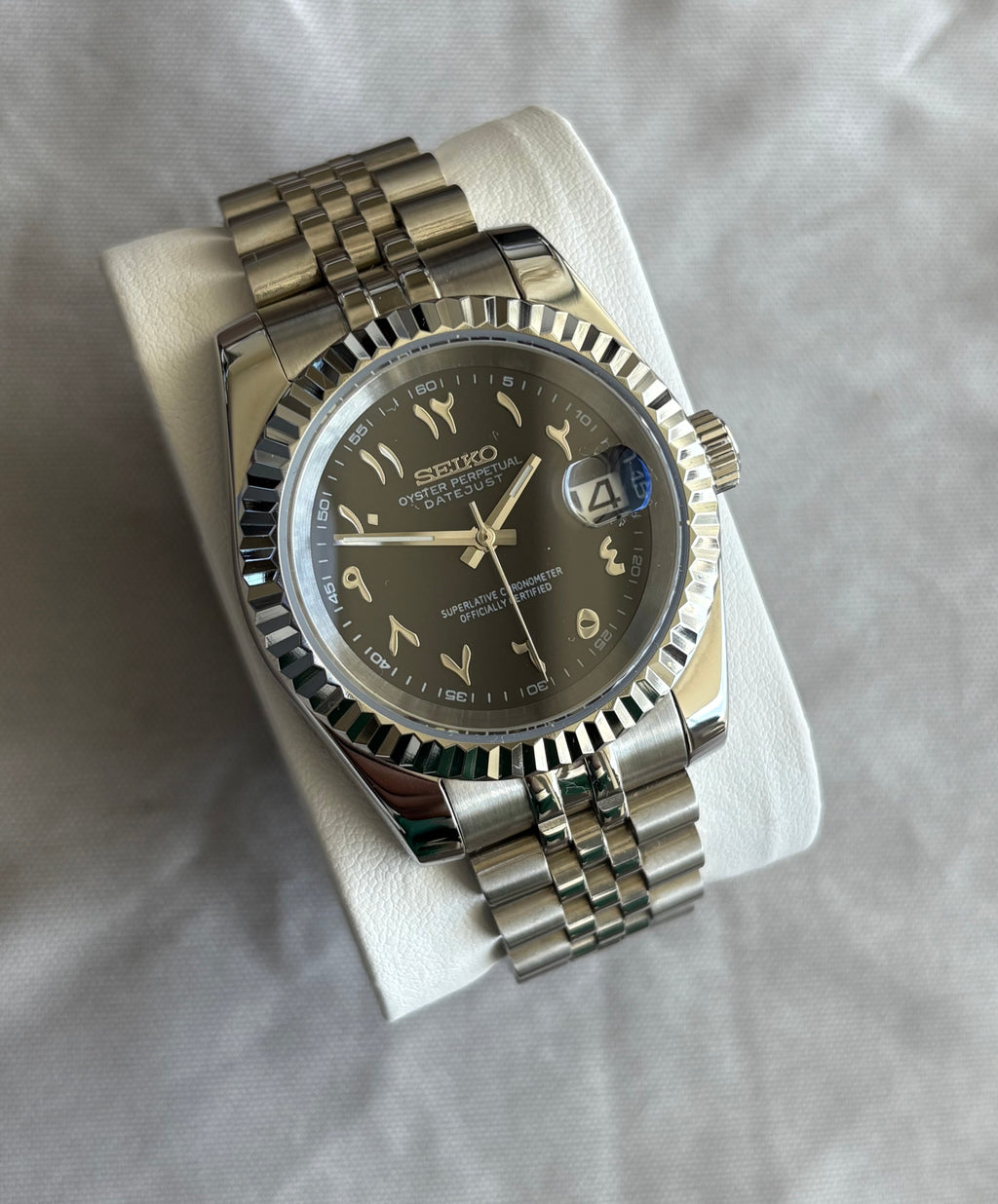 Seiko Mod Datejust Arabic | Noir