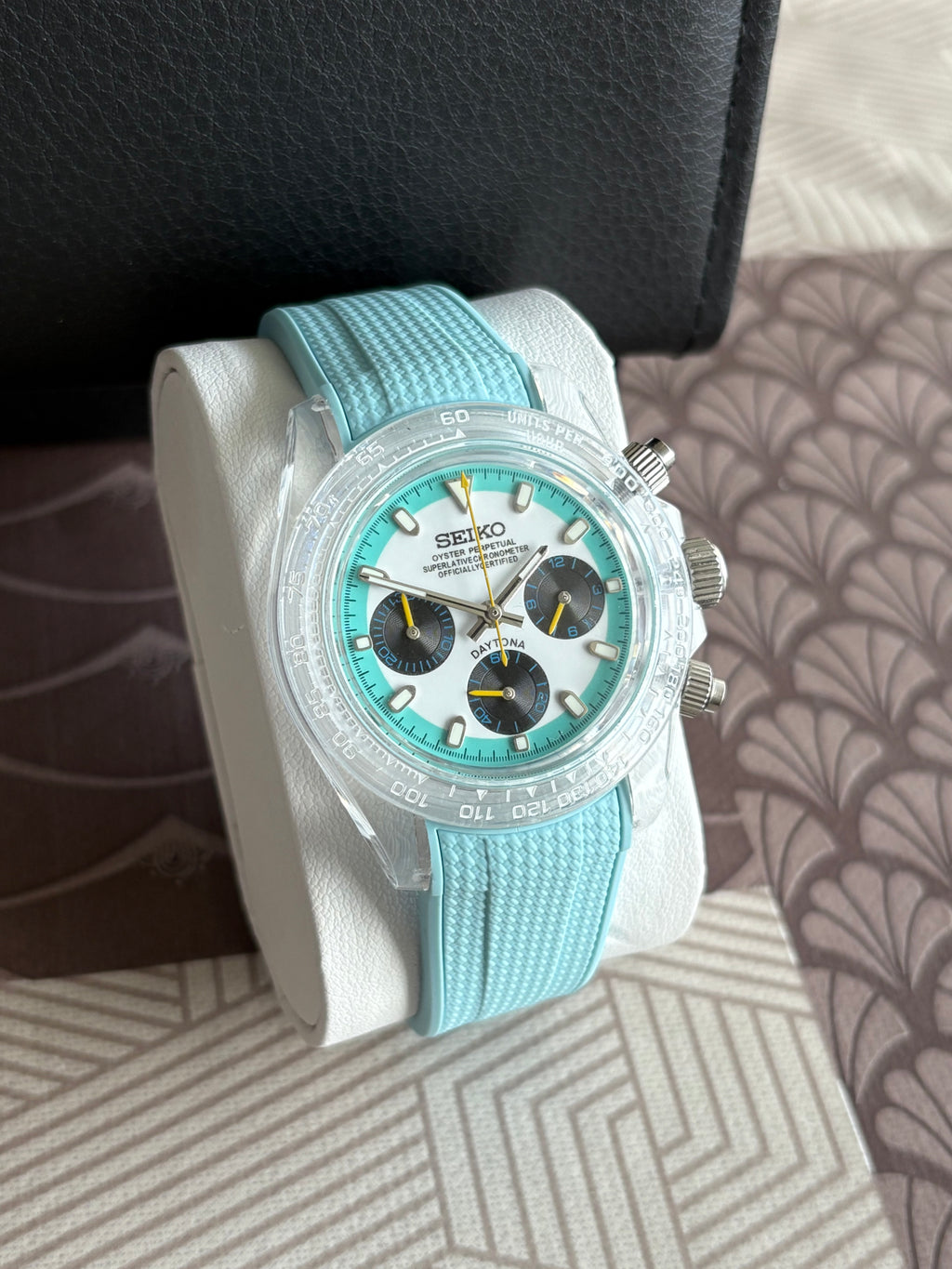 Seiko Mod Daytona Clear | Tiffany