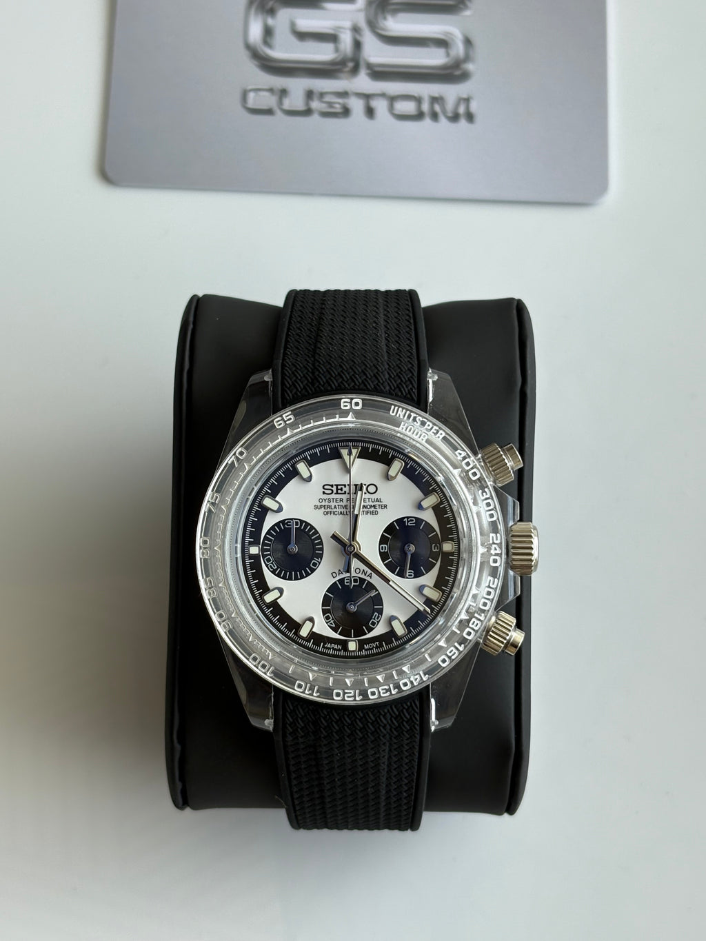 Seiko Mod Daytona Clear | Black