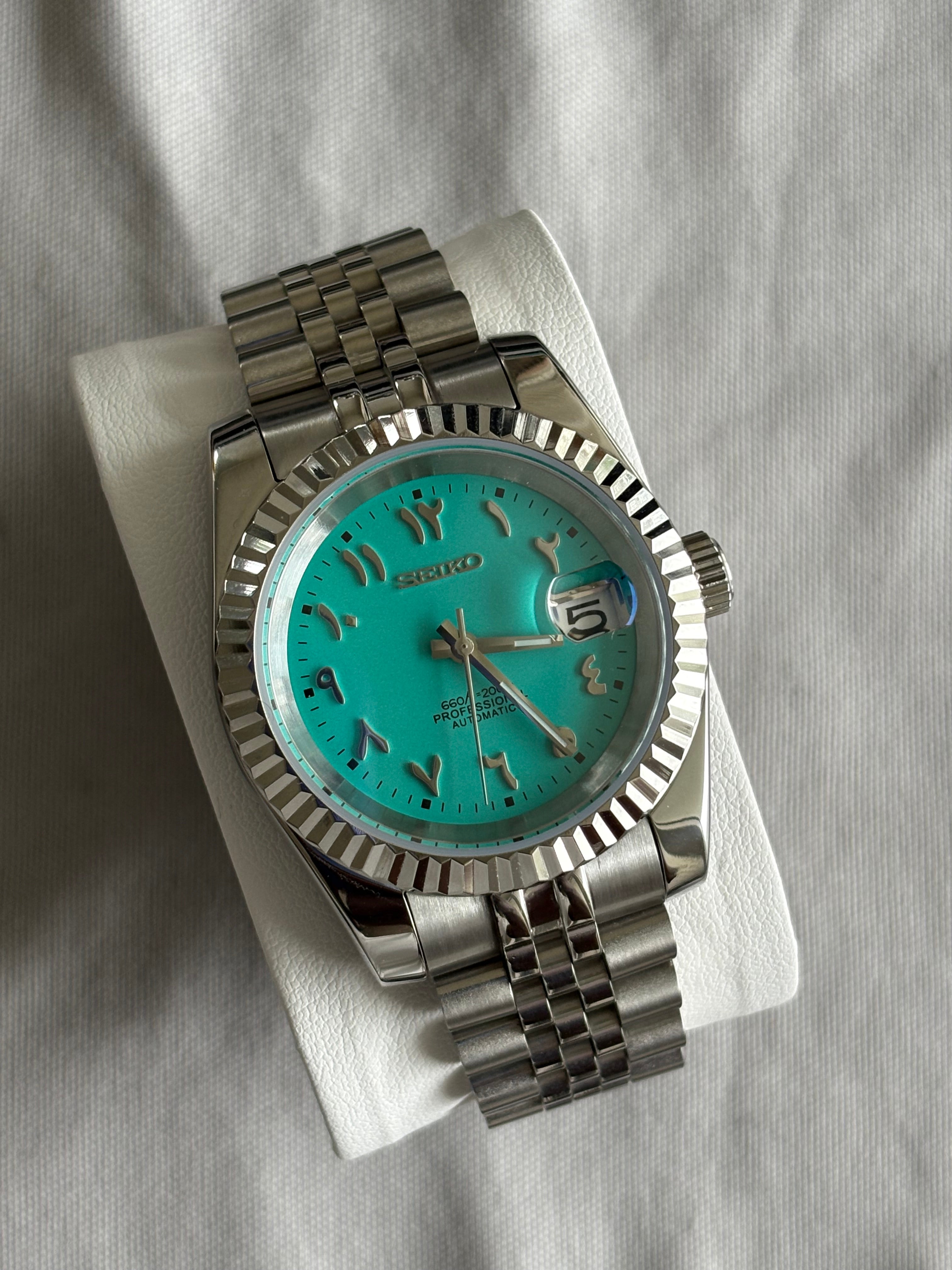 Seiko Mod Datejust Arabic | Blu Tiffany