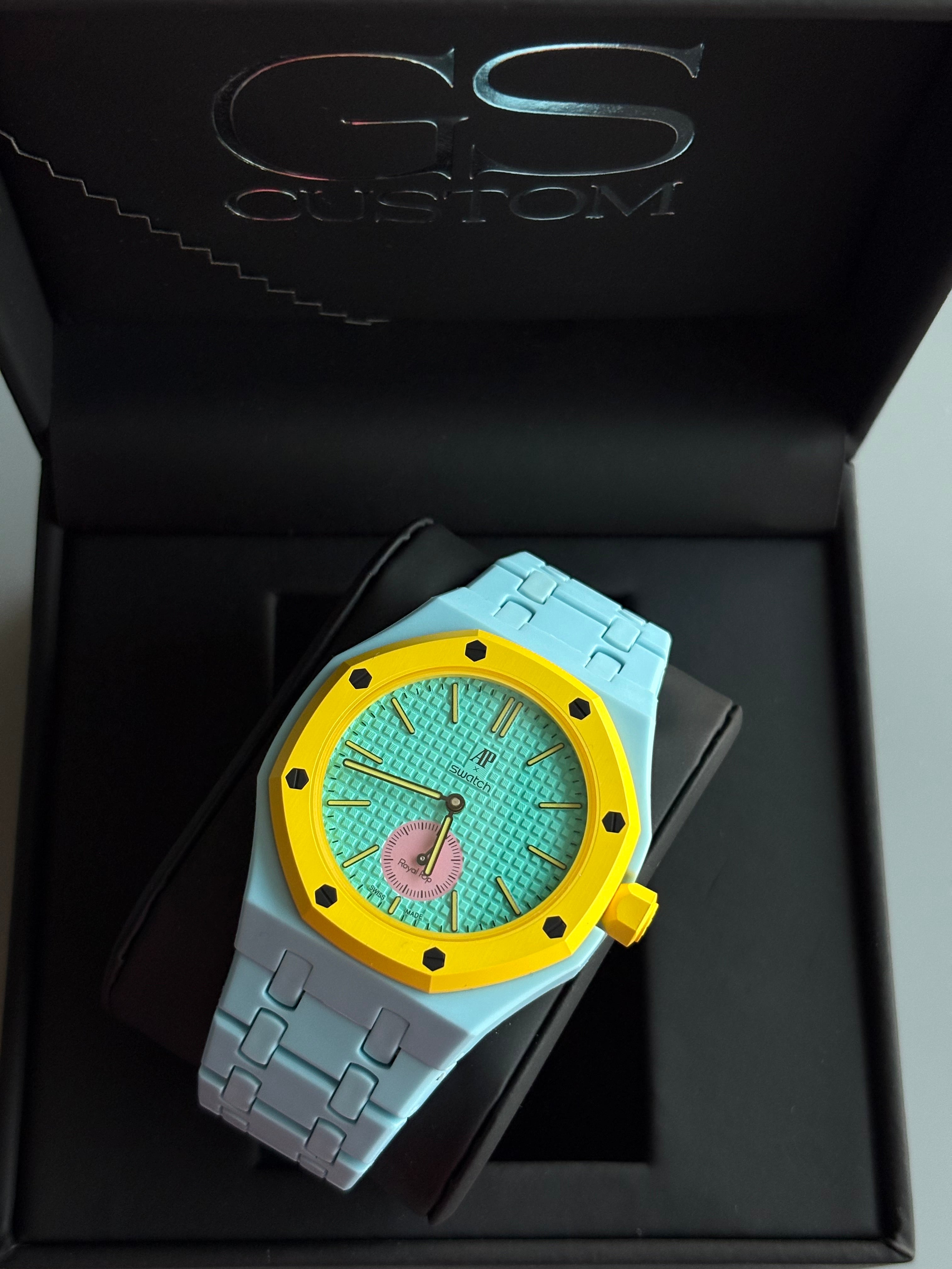 SWATCH X AP ROYAL POP CUSTOM | OTG ROZ Sky Blue