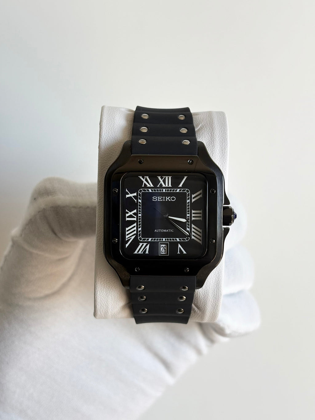 Seiko Mod Santos ADLC | Full Black